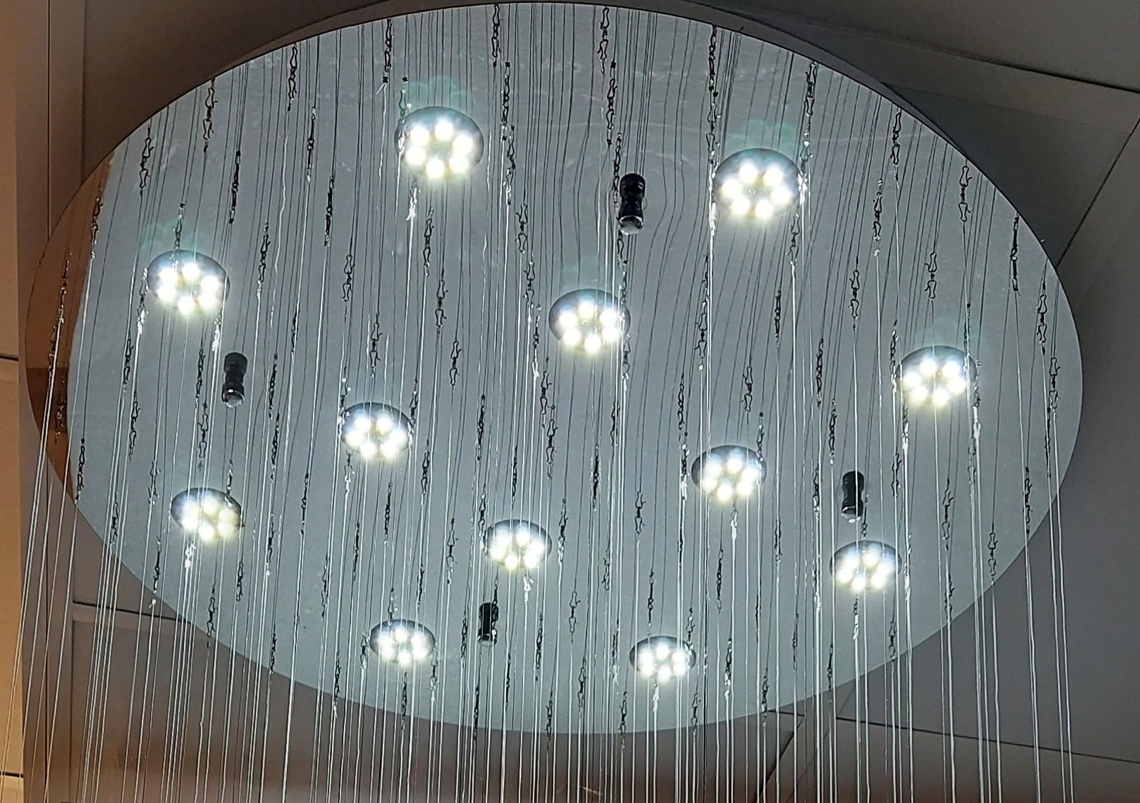 Luxury Crystal Raindrop LED Chandelier – Multi-Tier Waterfall Ceiling Chandelier