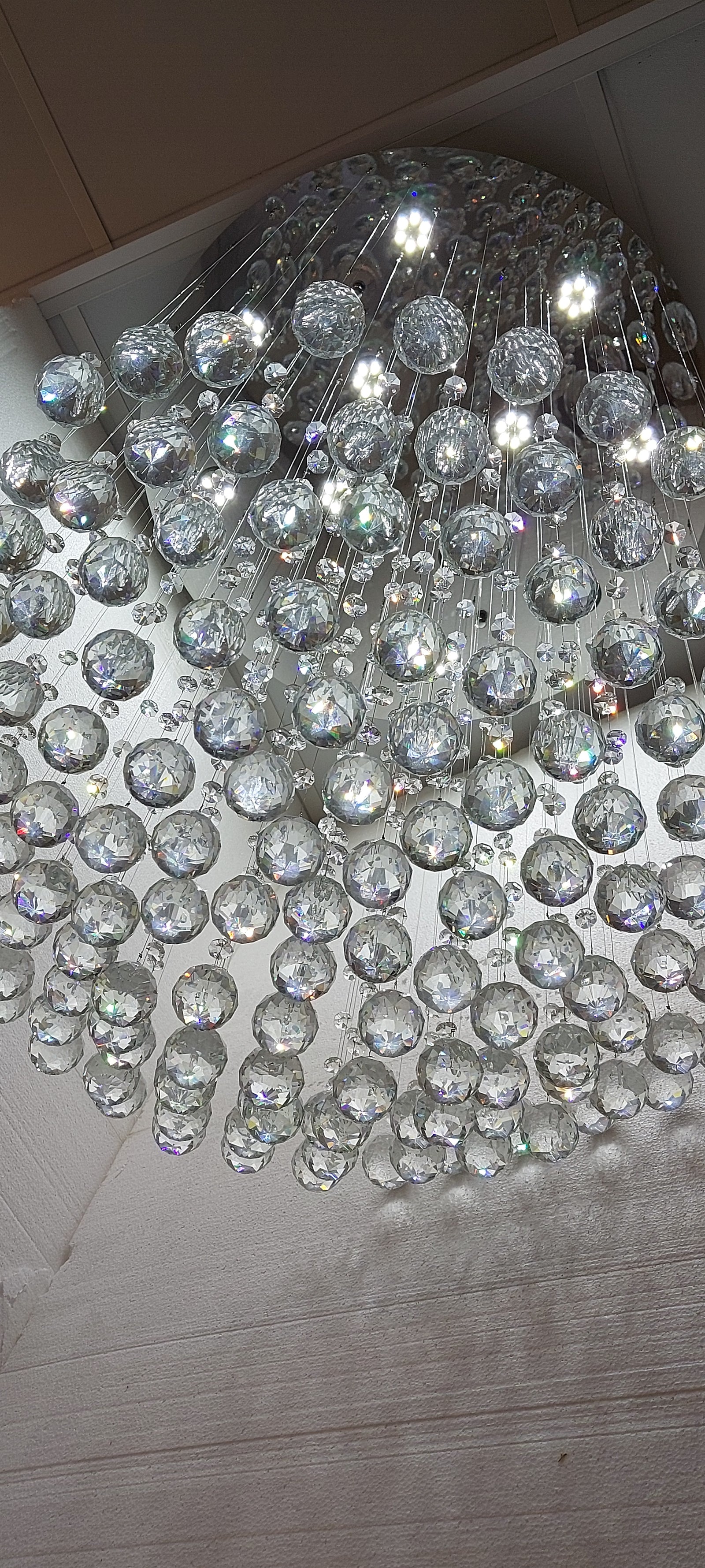 Luxury Crystal Raindrop LED Chandelier – Multi-Tier Waterfall Ceiling Chandelier