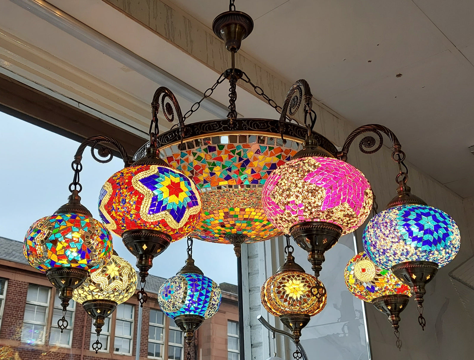 Hanging Small Globes Pendant Turkish Pendant Light