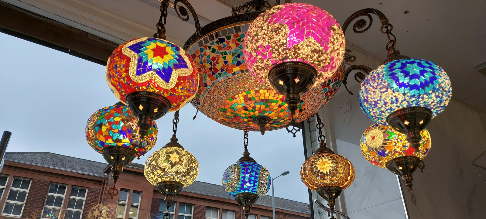 Hanging Small Globes Pendant Turkish Pendant Light