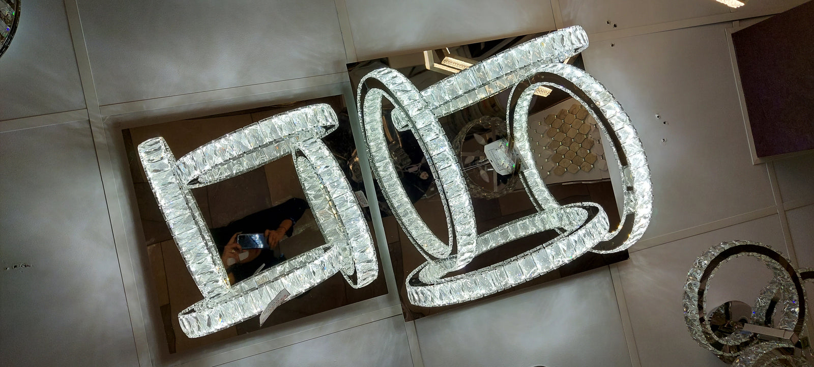 Luxury Crystal Spiral LED Ceiling Light – Modern Chrome Chandelier - 02 Sizes