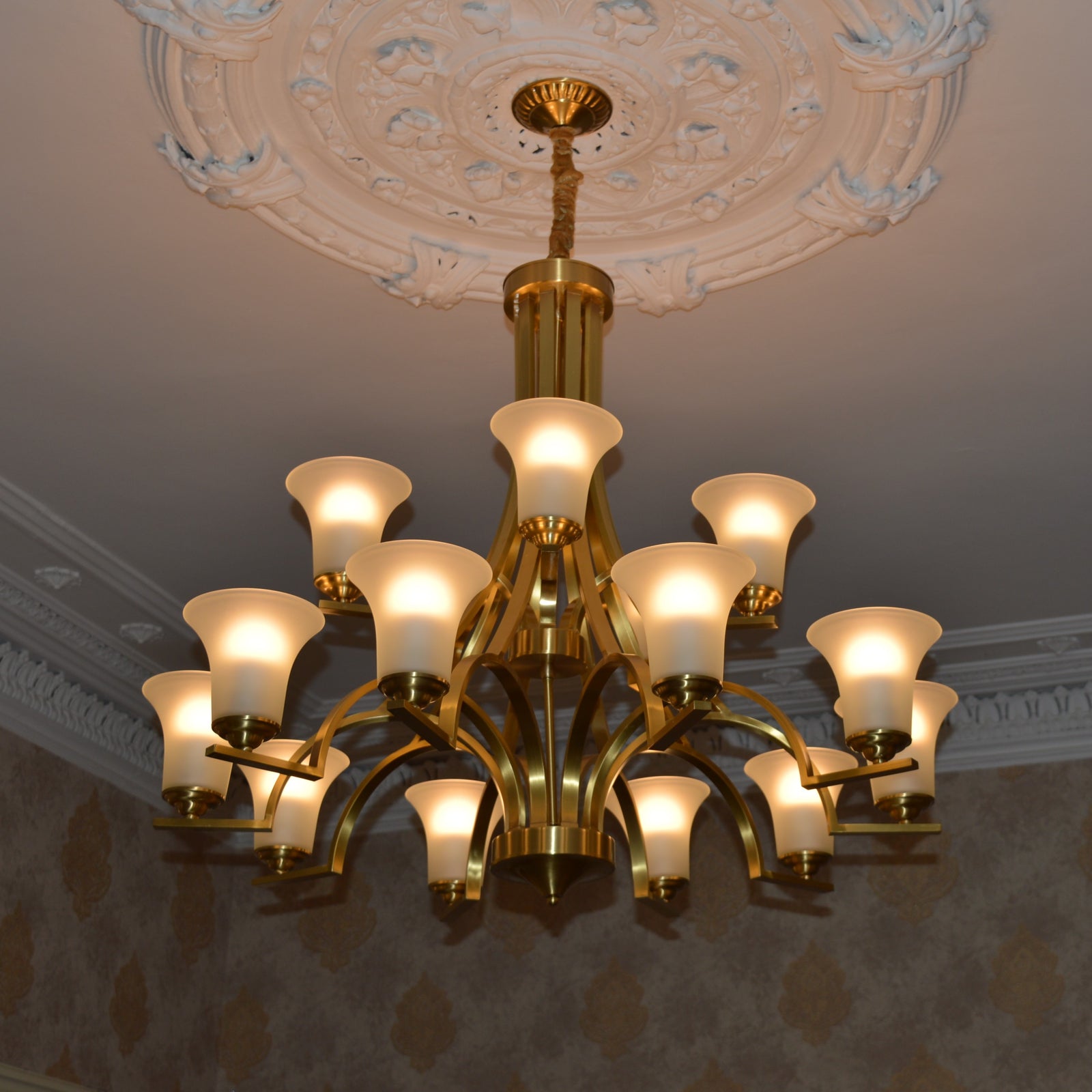 Gold Traditional 8arms Chandelier-adjustable Height-PL6017-8arms-Gold