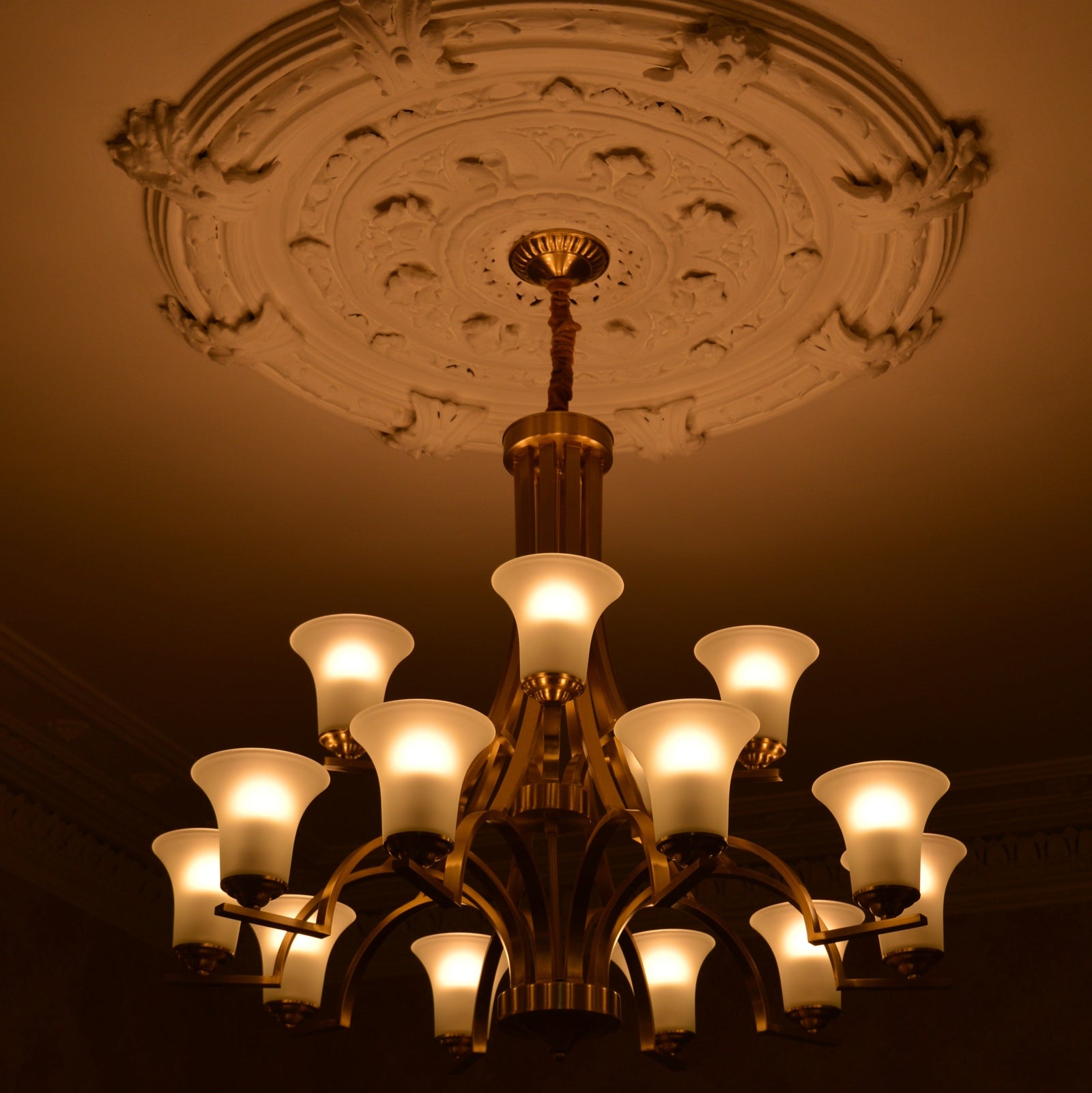 Gold Traditional 8arms Chandelier-adjustable Height-PL6017-8arms-Gold