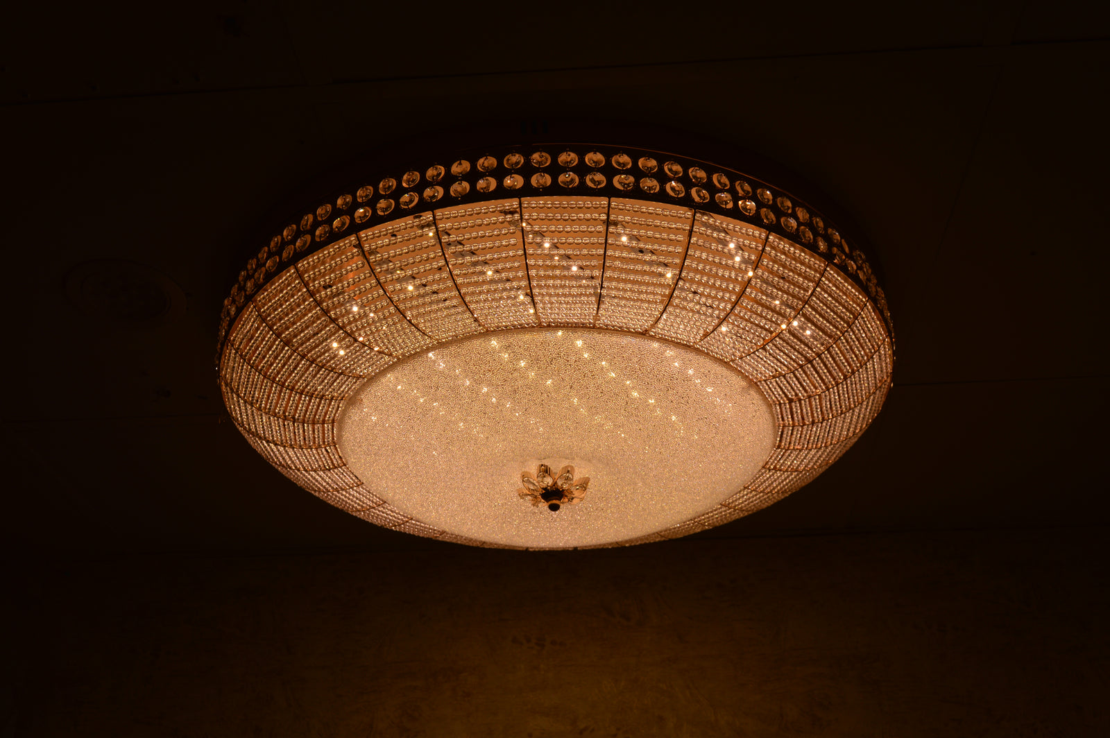 LED Crystallic Flushmount Ceiling Light with colour changing features- 9181-800 & 600 Gold/Chrome