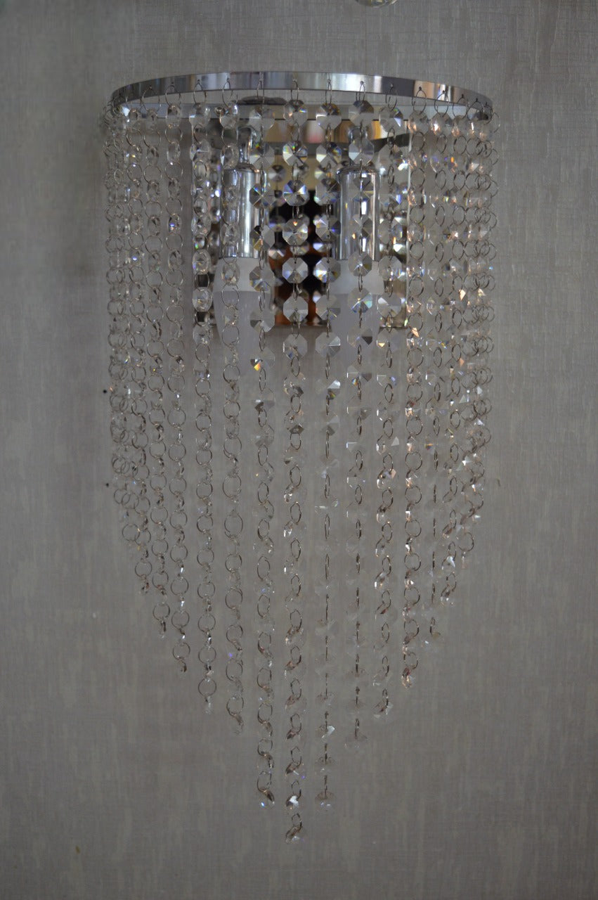 Hanging Cut Crystal Drops Modern Luxury Wall Lights- 6806-Chrome
