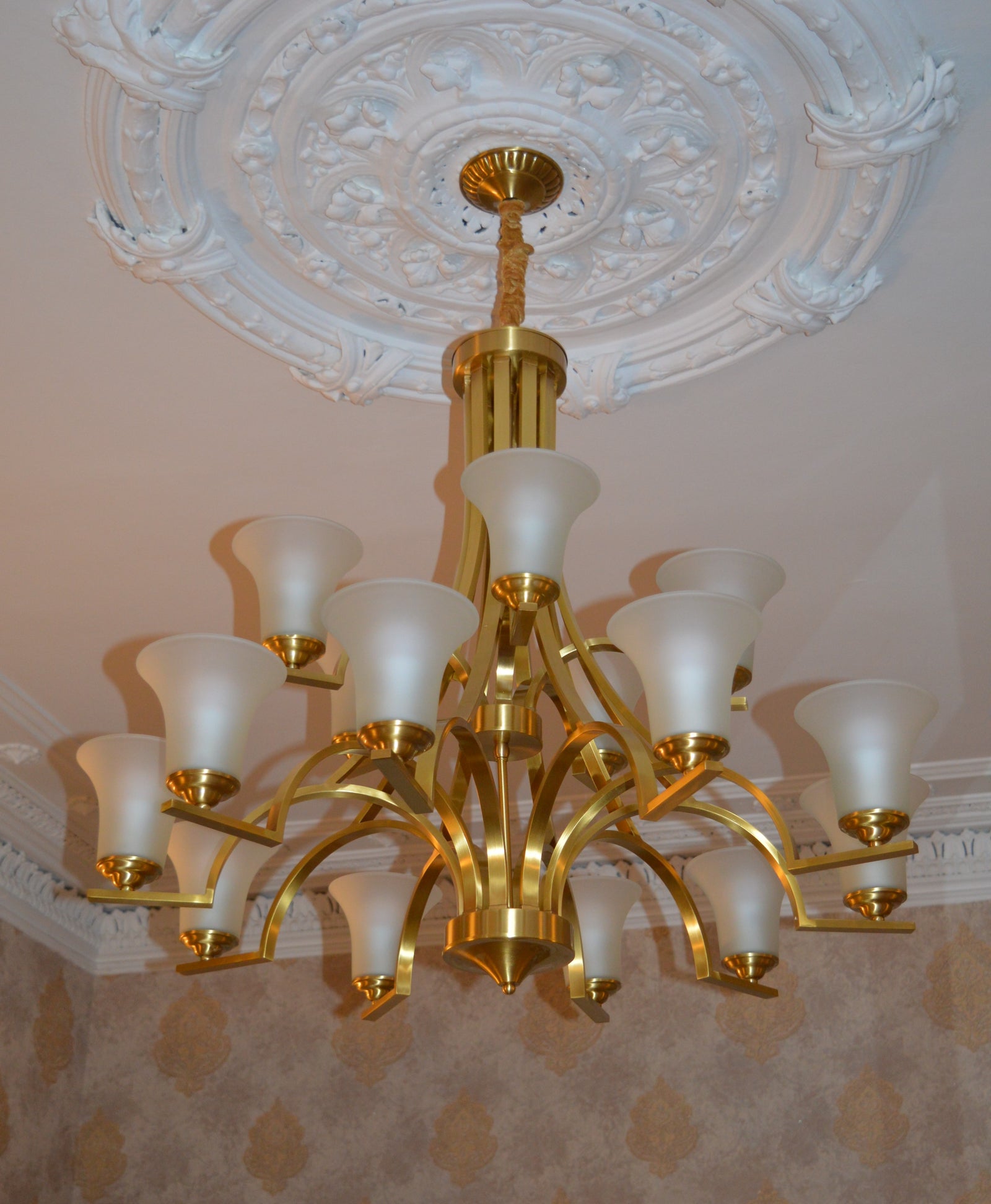Gold Traditional 8arms Chandelier-adjustable Height-PL6017-8arms-Gold