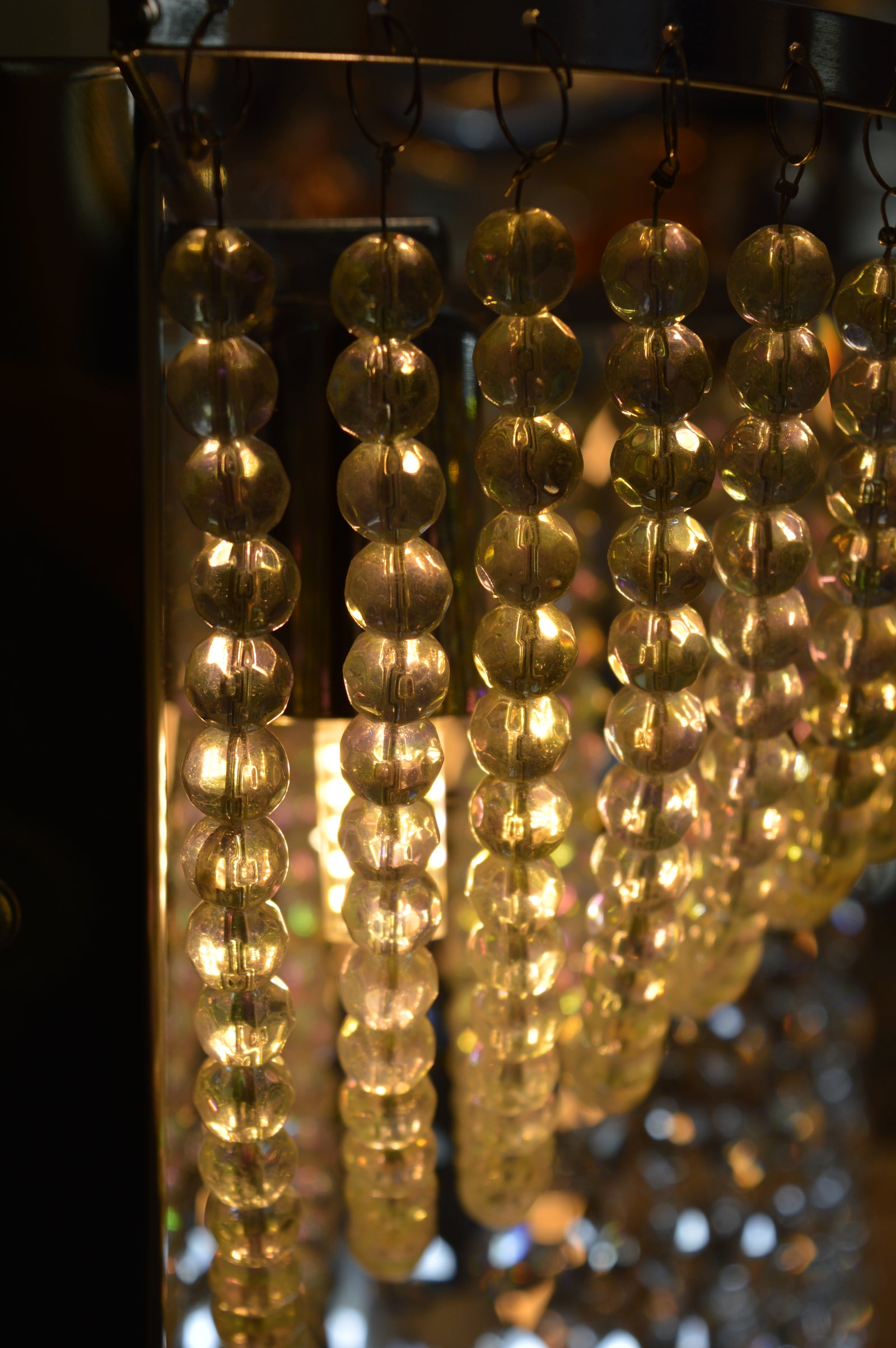 Beaded Crystal Drops Modern Wall Lights with matching ceiling lights- 6851-Chrome