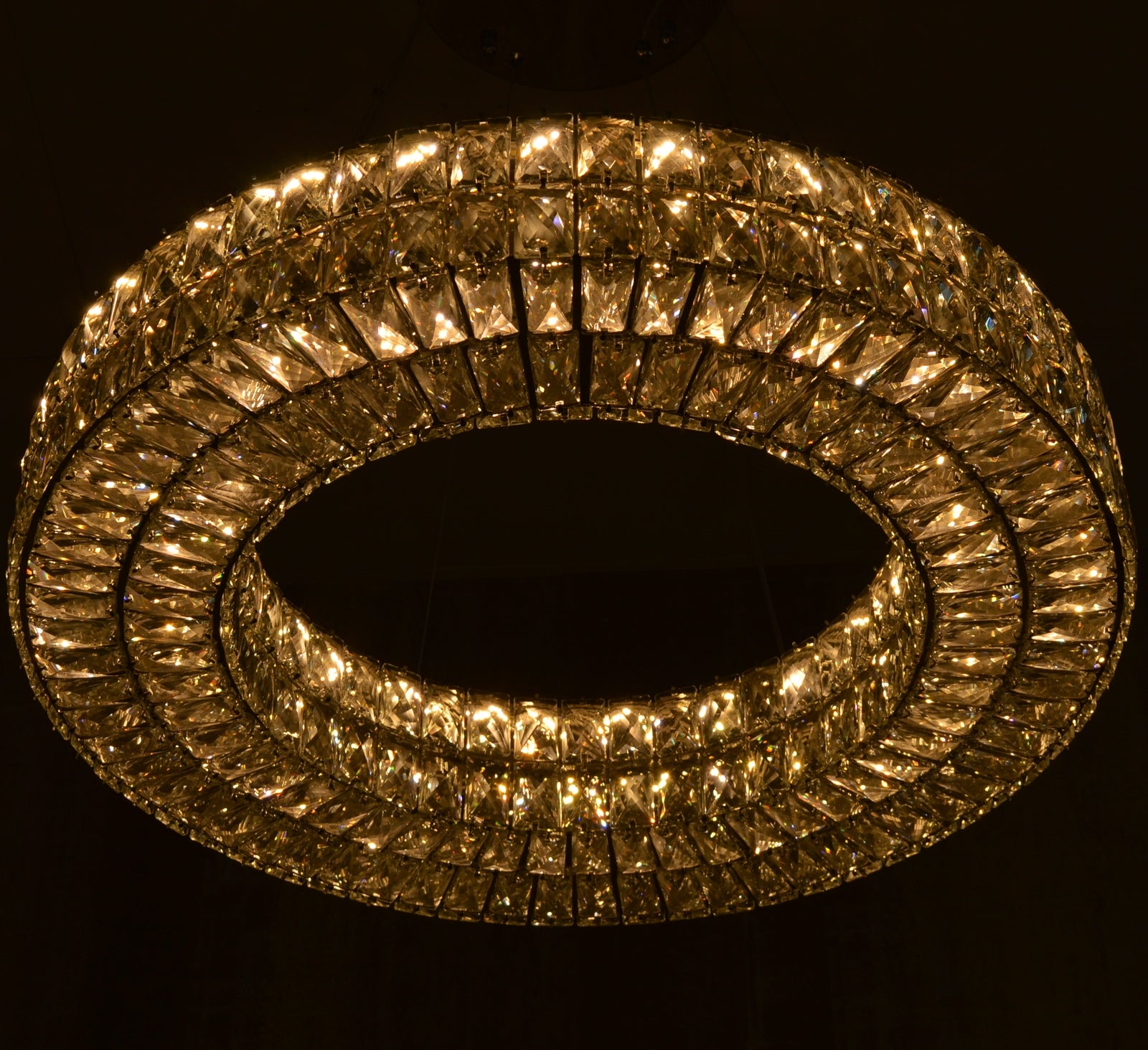 Crystal LED Wheel Pendant Ceiling Light-Colour Changing Dimmable with Remote Control-202134-650chrome