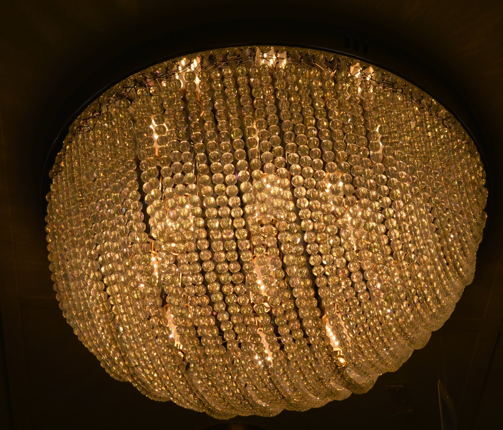Luxury Crystal LED Flush Ceiling Light – Modern Chandelier - 03 Colour Changing