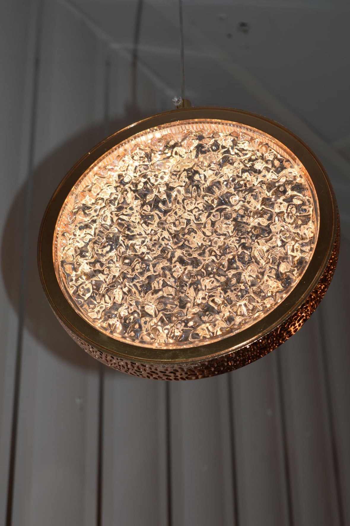 Luxury Crystal LED Pendant Light Gold Hanging Ceiling Lamp