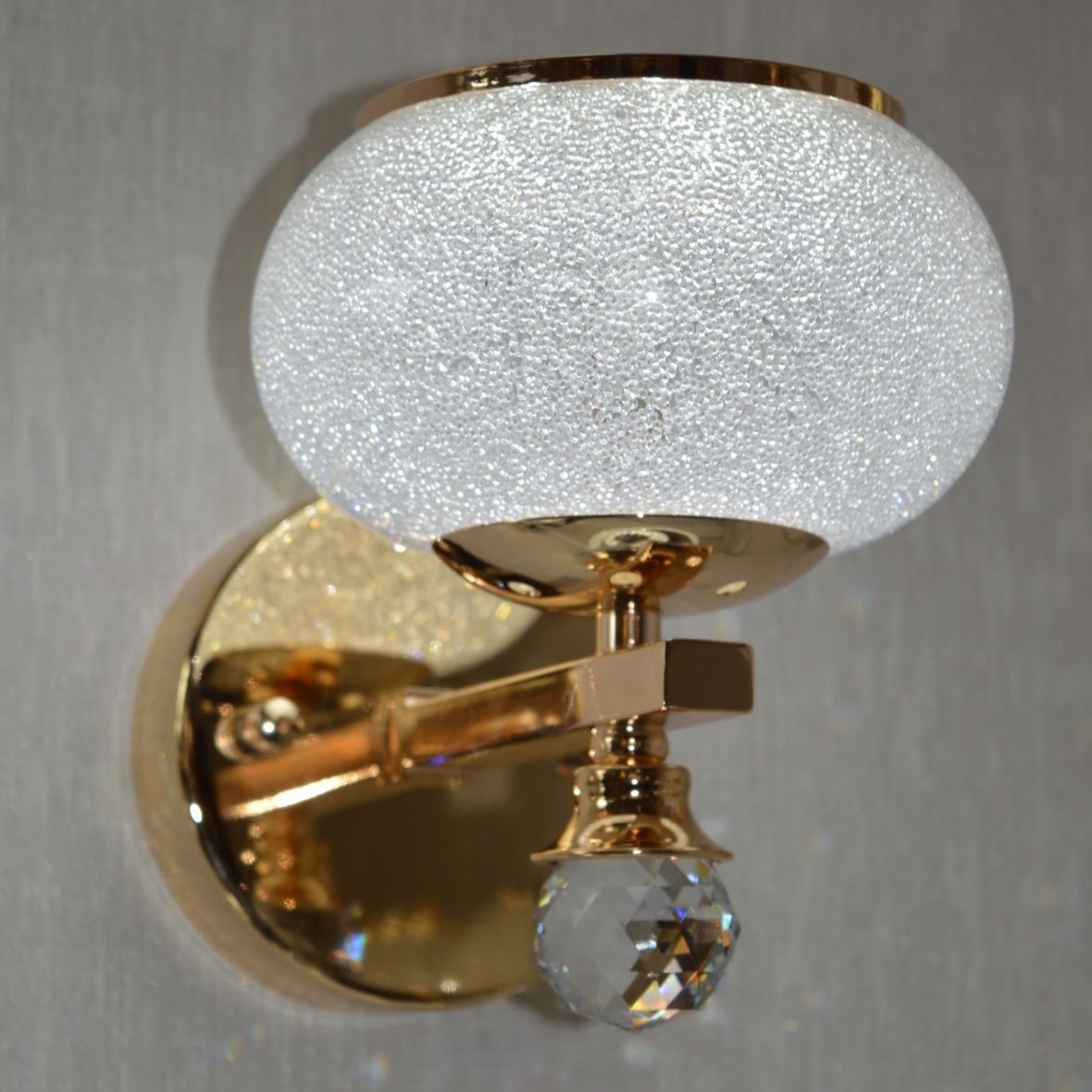 Crystal Glob Wall Lights with Colour Changing feature-2113