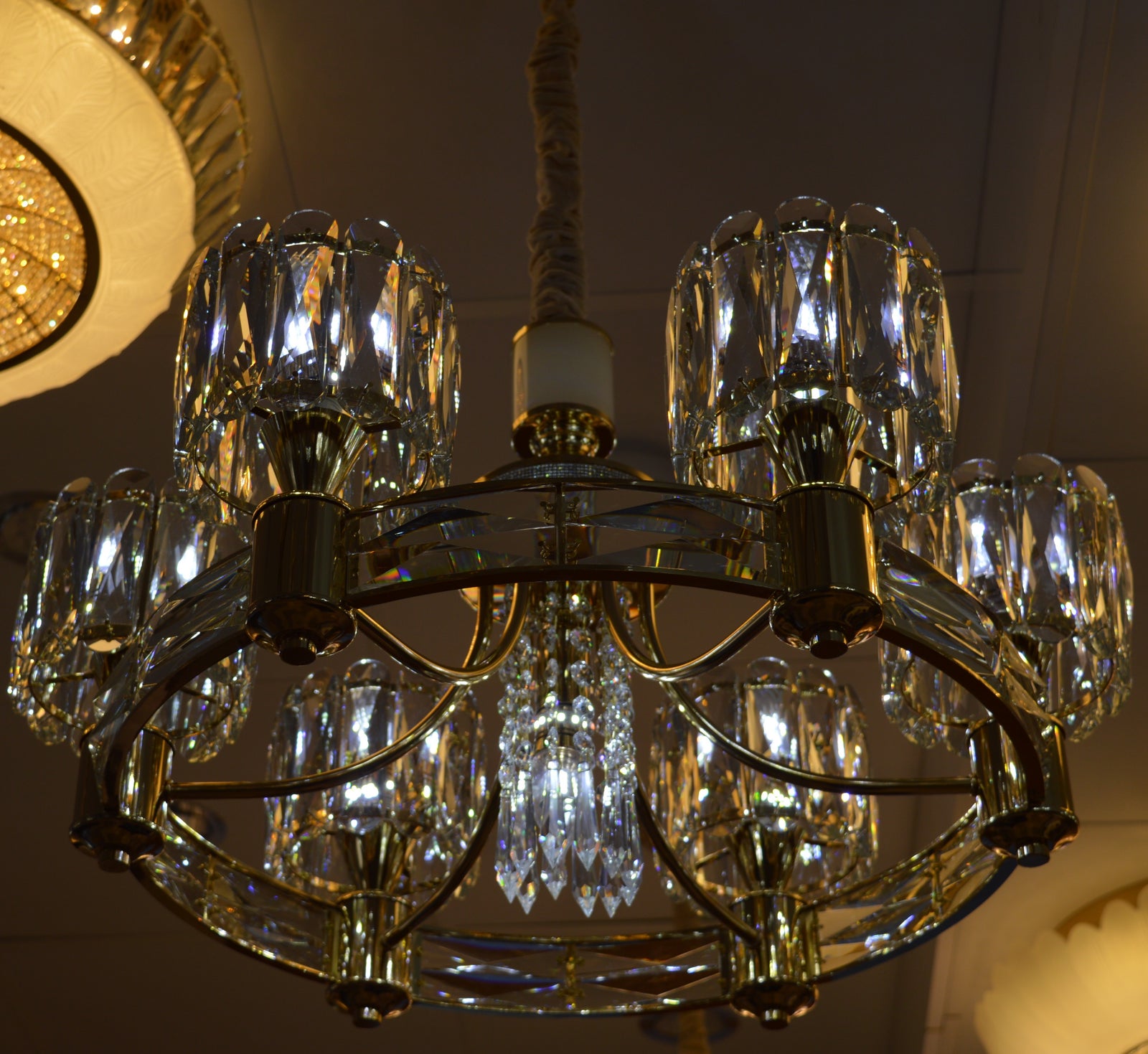 Luxury Modern Crystal Chandelier Pendant Ceiling Light Gold Lighting Fixture Home Decor