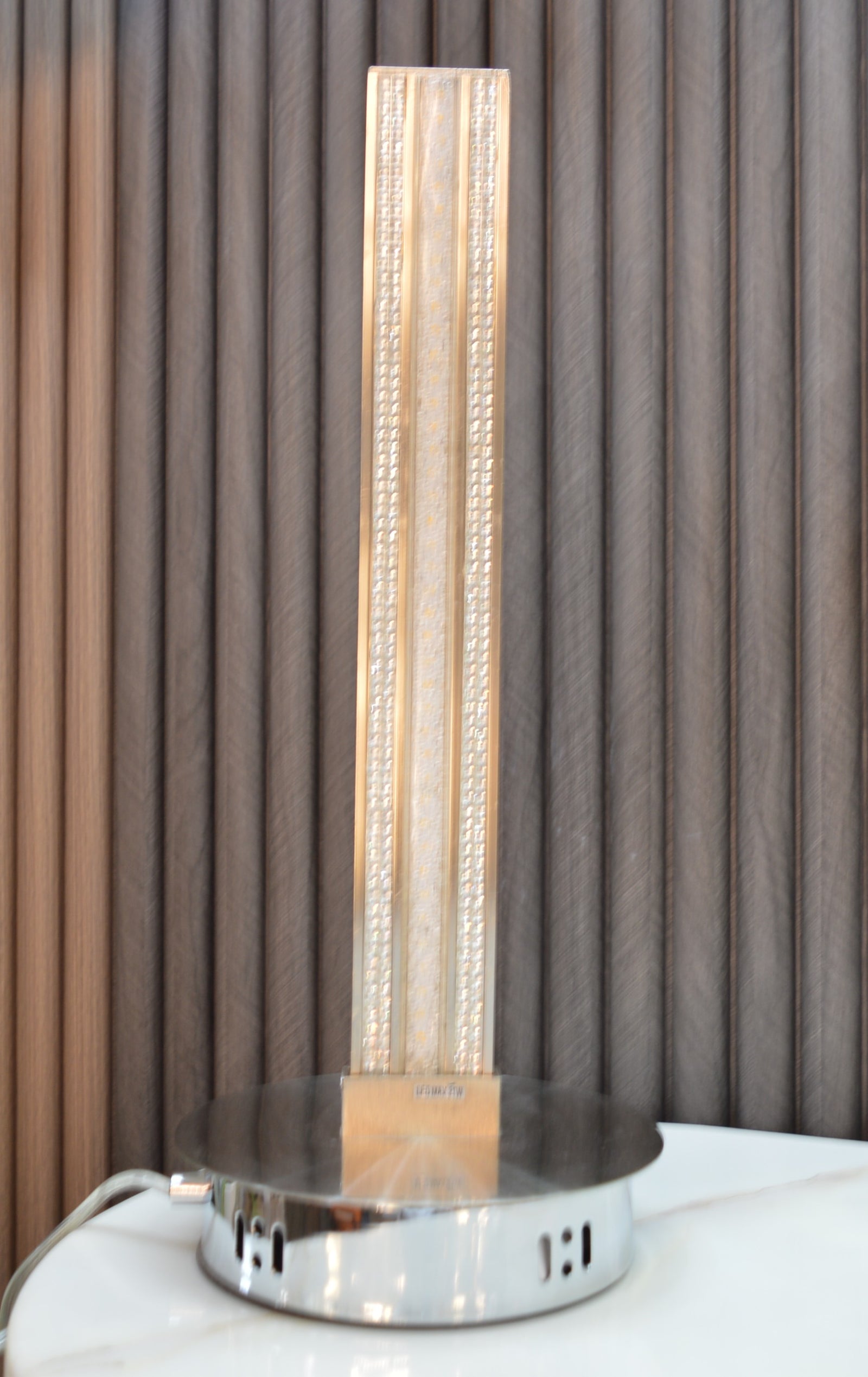 LED Table Lamp Gold Modern Elegant Accent Lighting Strip Design