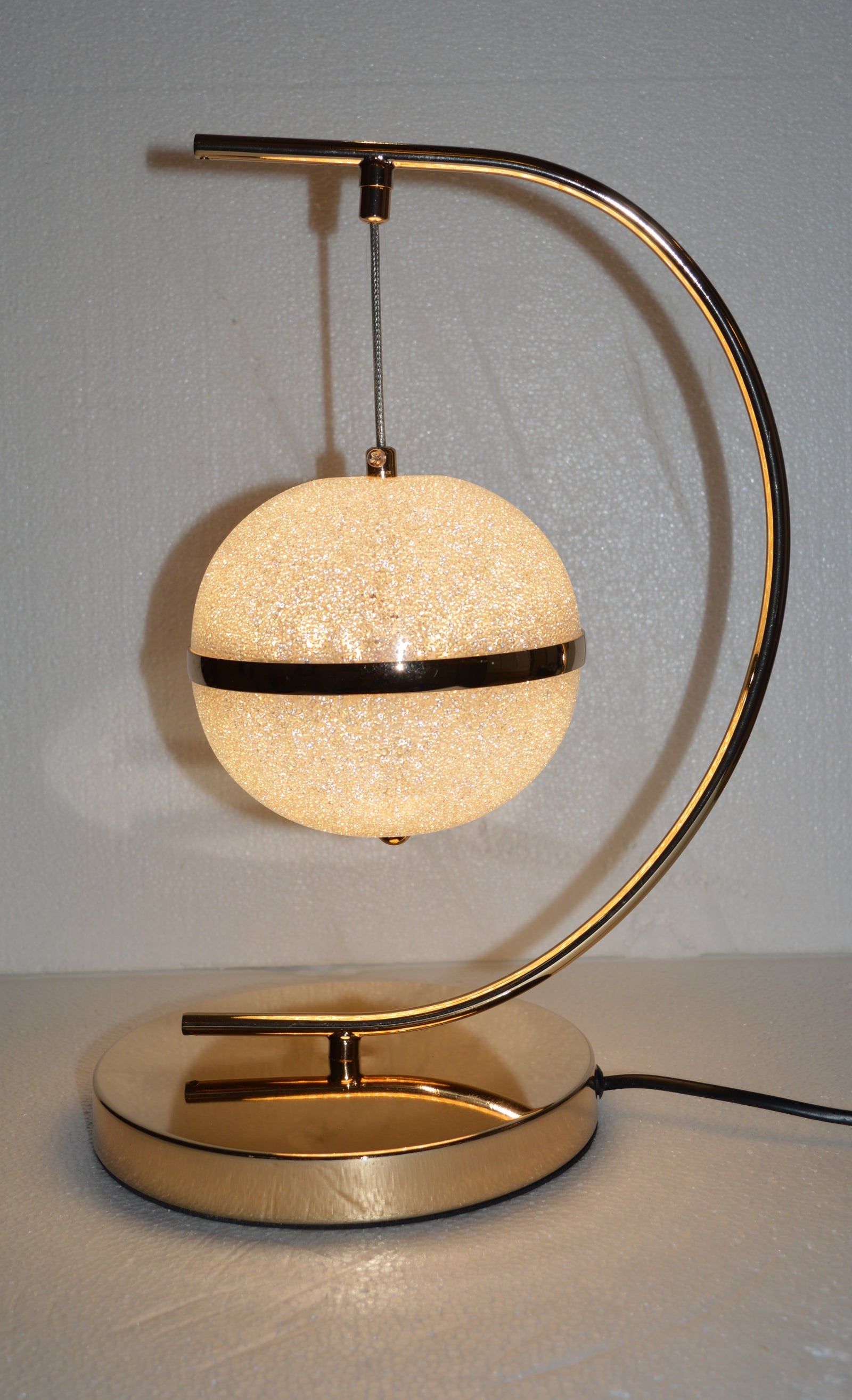 Luxury Gold Circular Crystal LED Table Lamp Modern Ring Bedside Floor Lamp Home