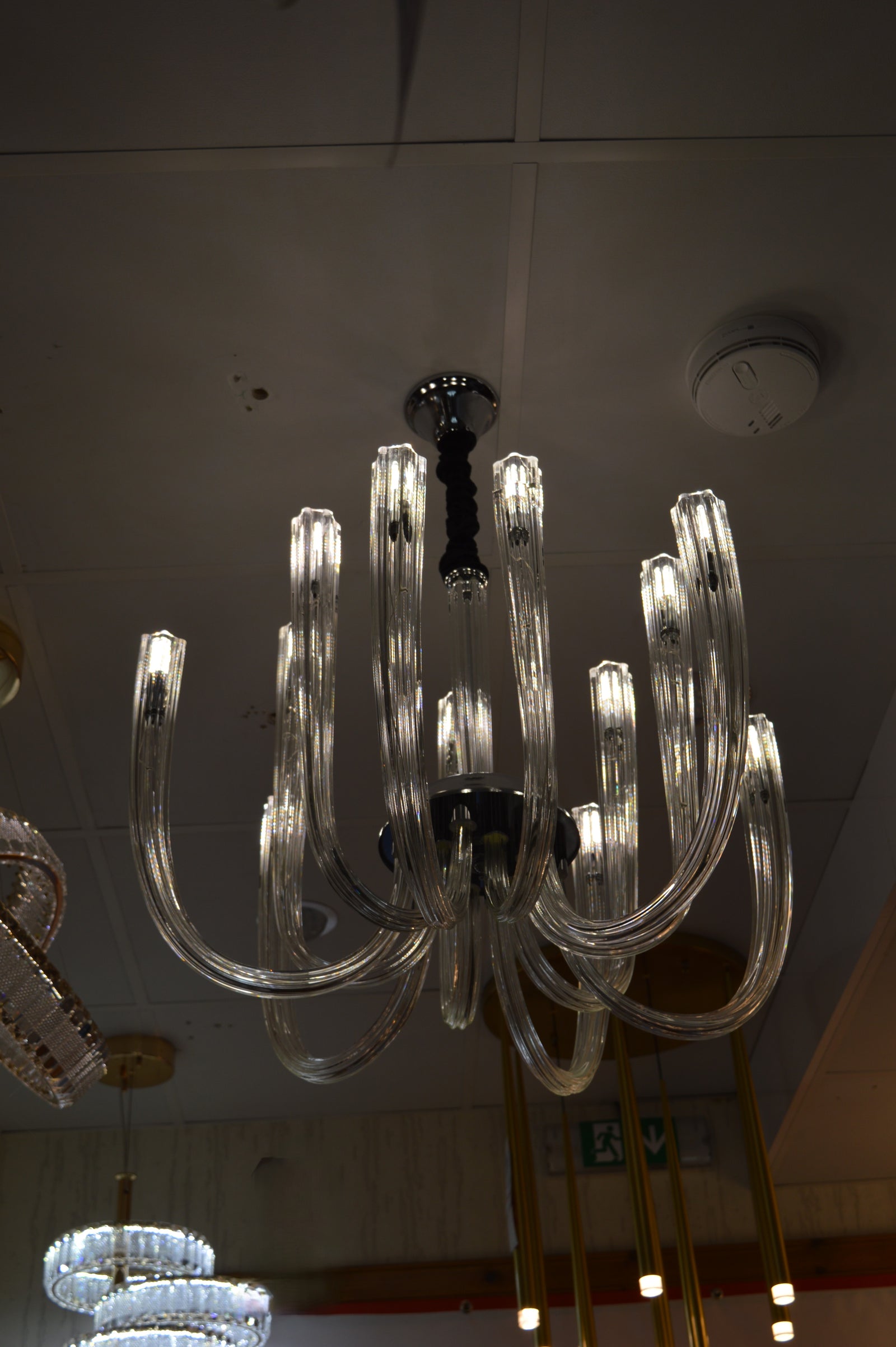 Modern Crystal Glass Bulb Chandelier Ceiling Light – Luxury Glass Arms Pendand