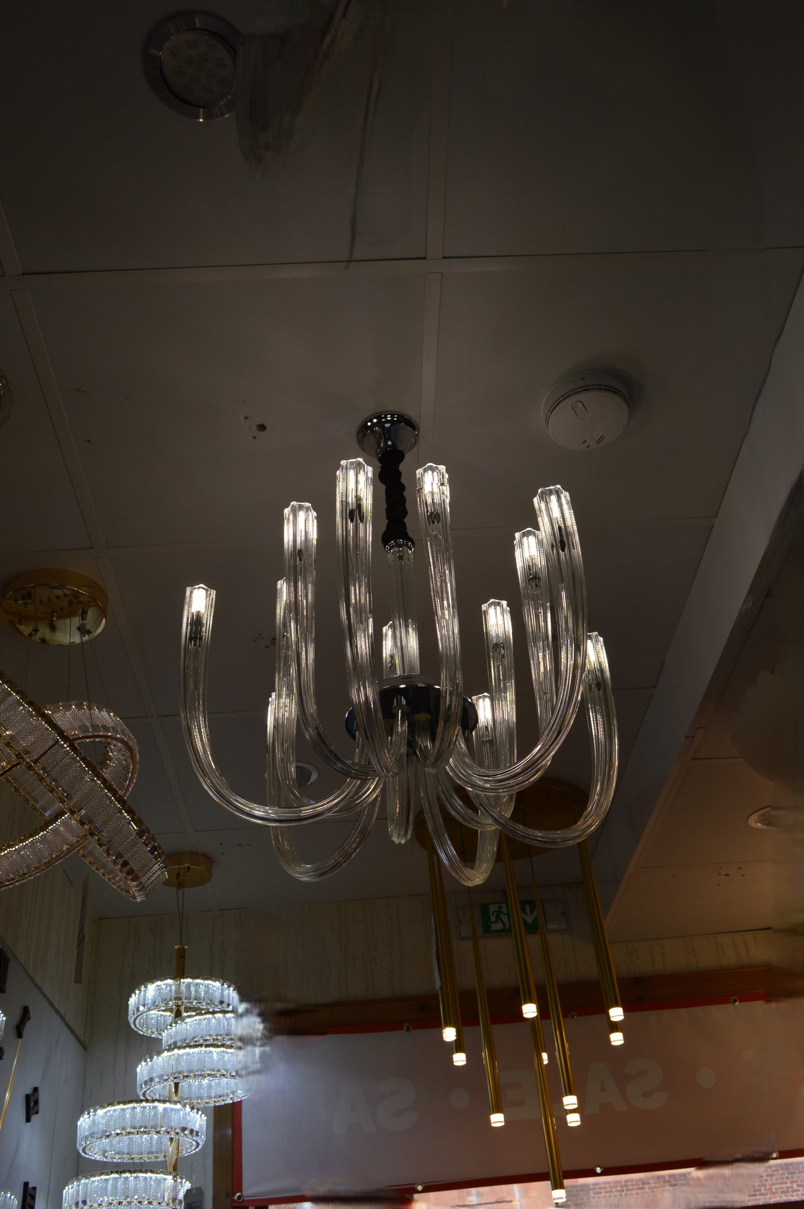 Modern Crystal Glass Bulb Chandelier Ceiling Light – Luxury Glass Arms Pendand