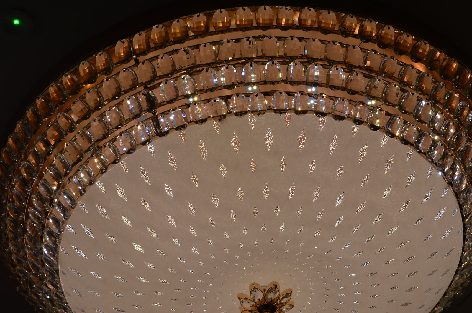 LED Crystallic Flushmount Ceiling Light with colour changing features- 8088-800 & 600 Gold