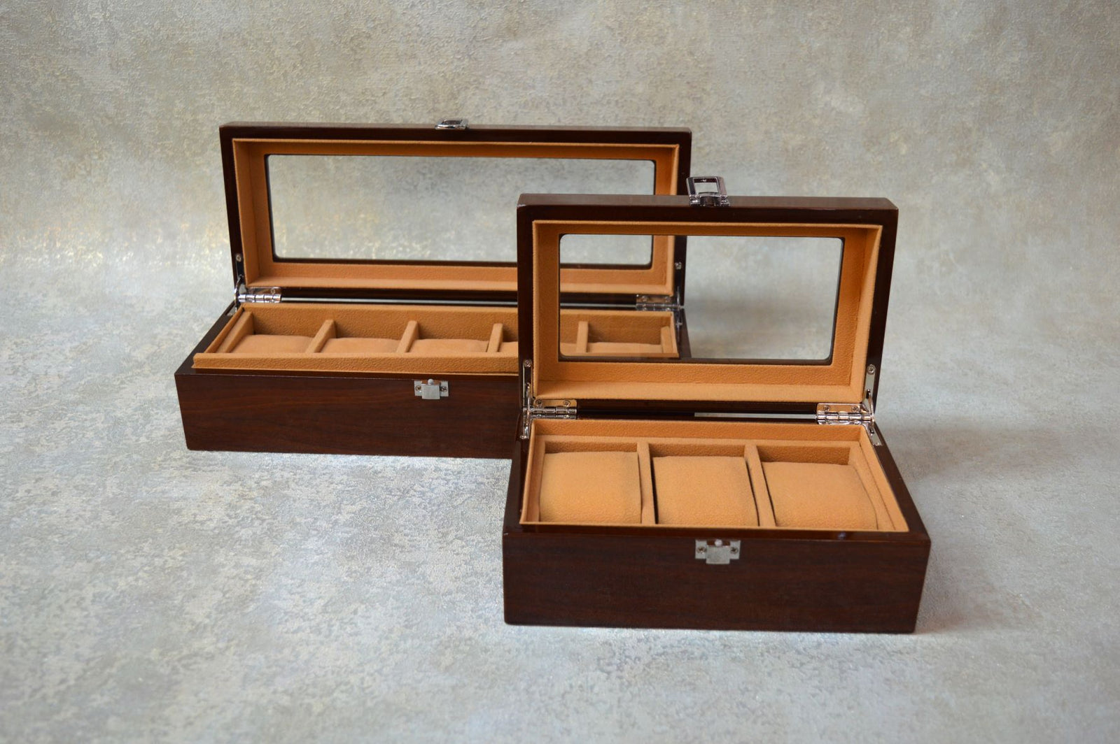 Watch Box Organizer 3 & 5 Slots Wooden Watch Display Case -Luxury Gift for Men and Women