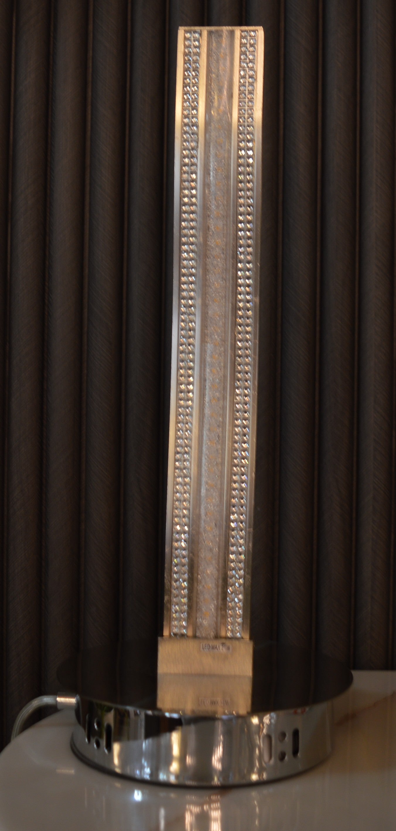 LED Table Lamp Gold Modern Elegant Accent Lighting Strip Design
