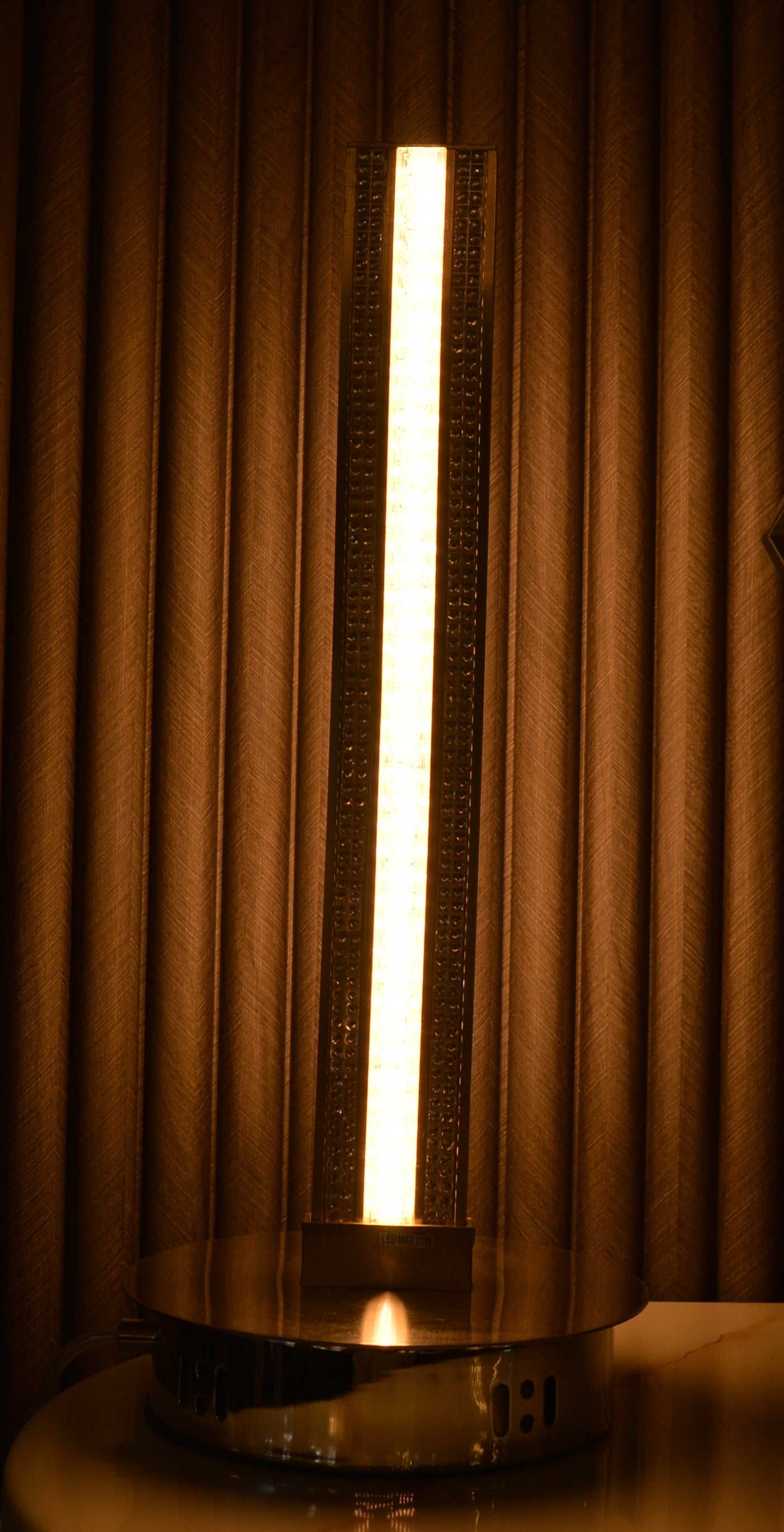 LED Table Lamp Gold Modern Elegant Accent Lighting Strip Design