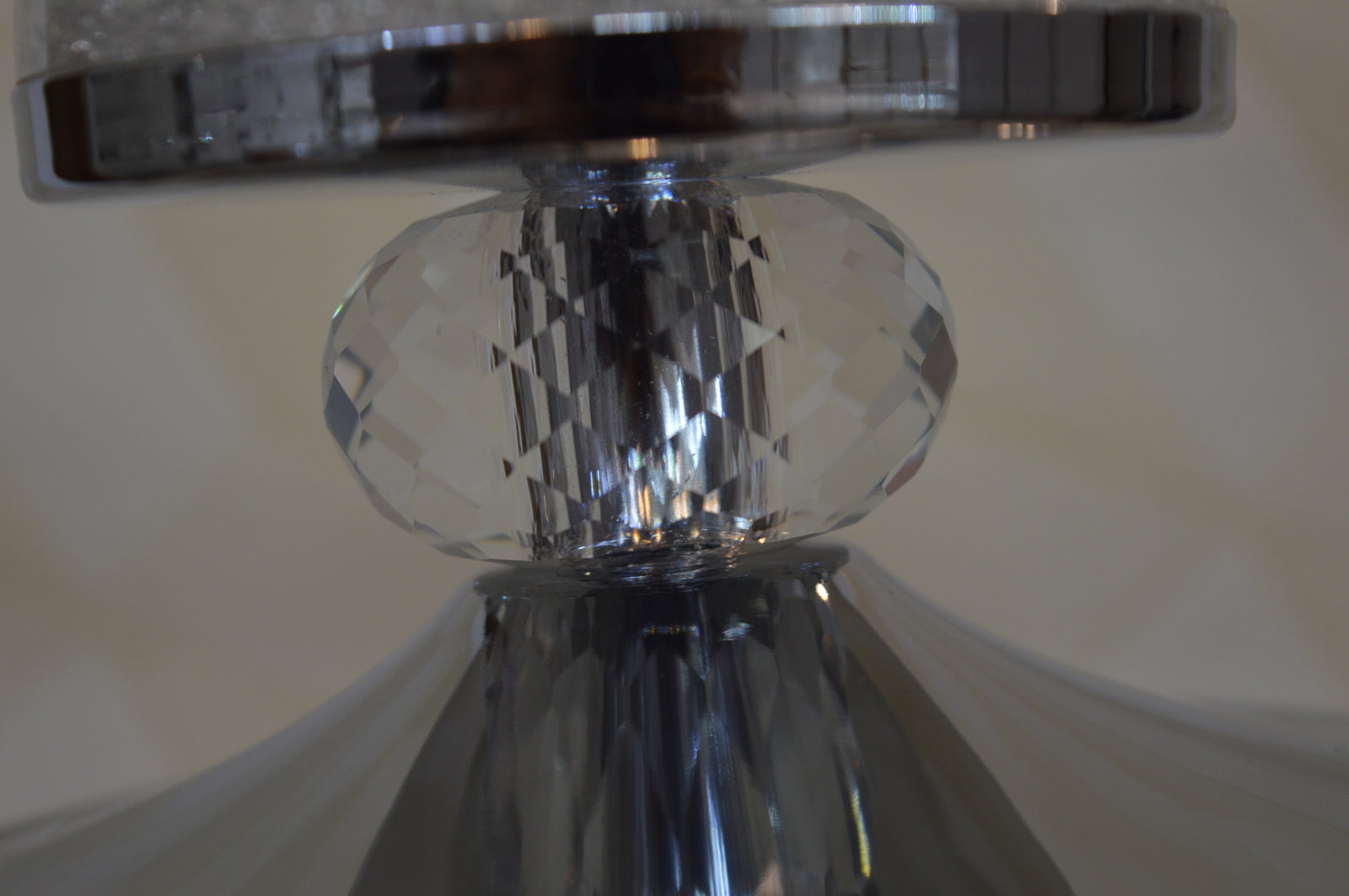 Luxury Curved Crystal LED Table Lamp Modern Double Globe Bedside Decorative