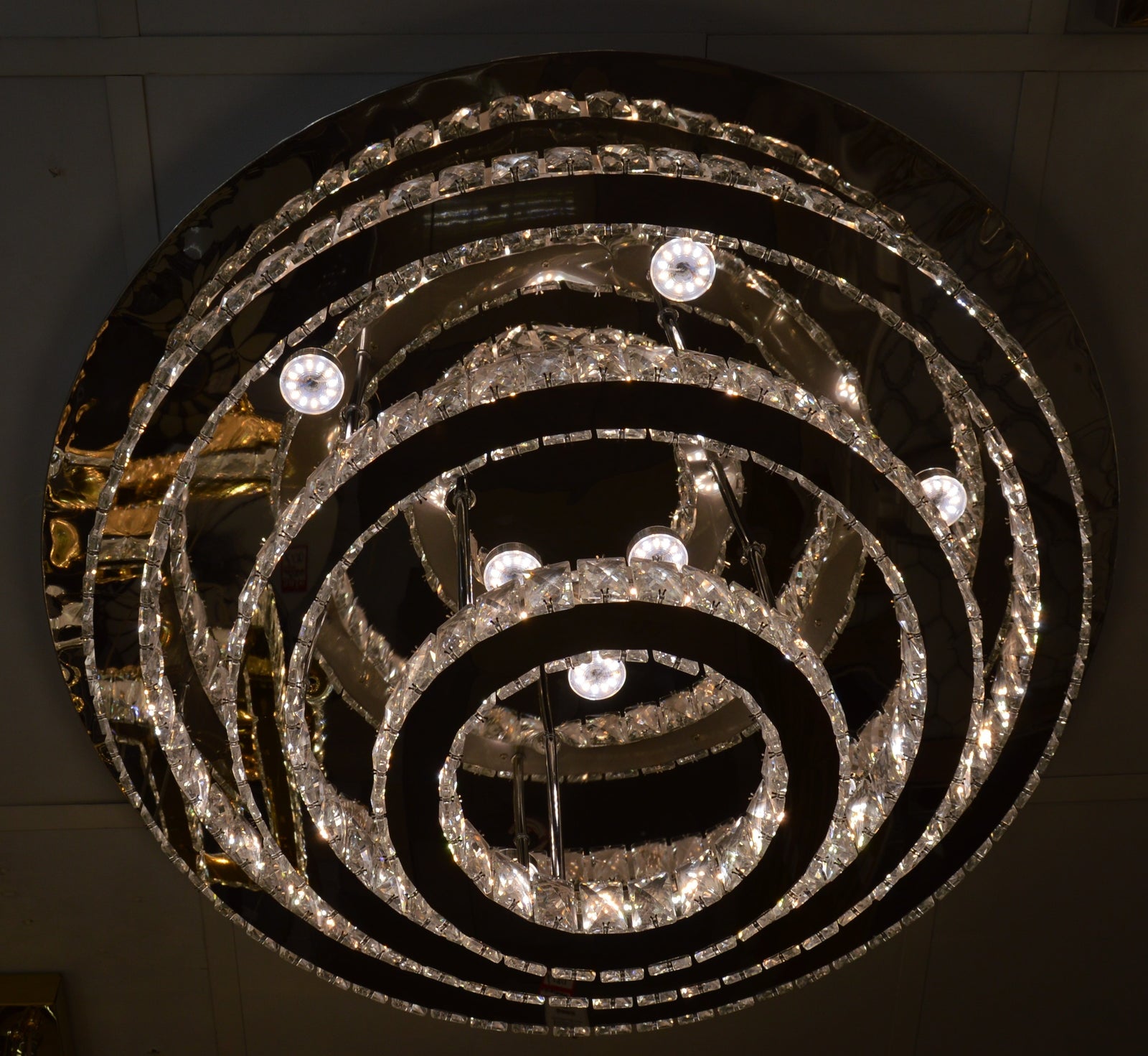Luxury 3-Ring Crystal LED Ceiling Light Chandelier