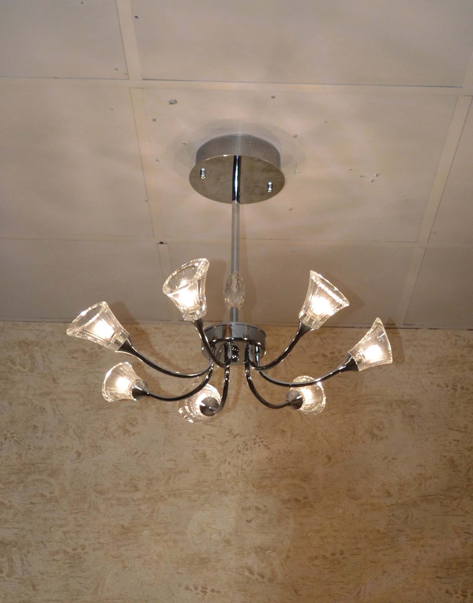 Luxury Crystal Glass Ceiling Chandelier – Modern LED Pendant 02 Colour 02 Size