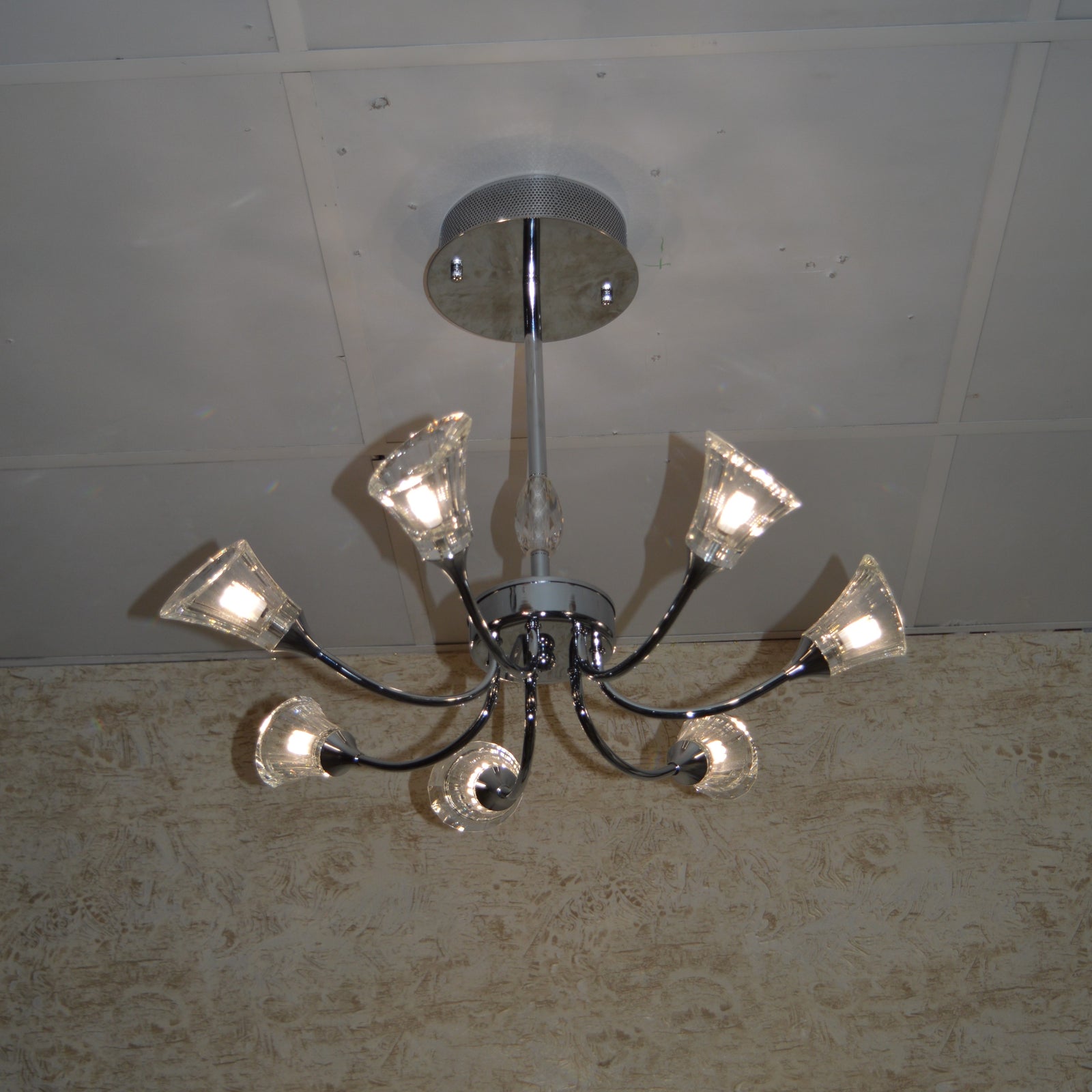Luxury Crystal Glass Ceiling Chandelier – Modern LED Pendant 02 Colour 02 Size