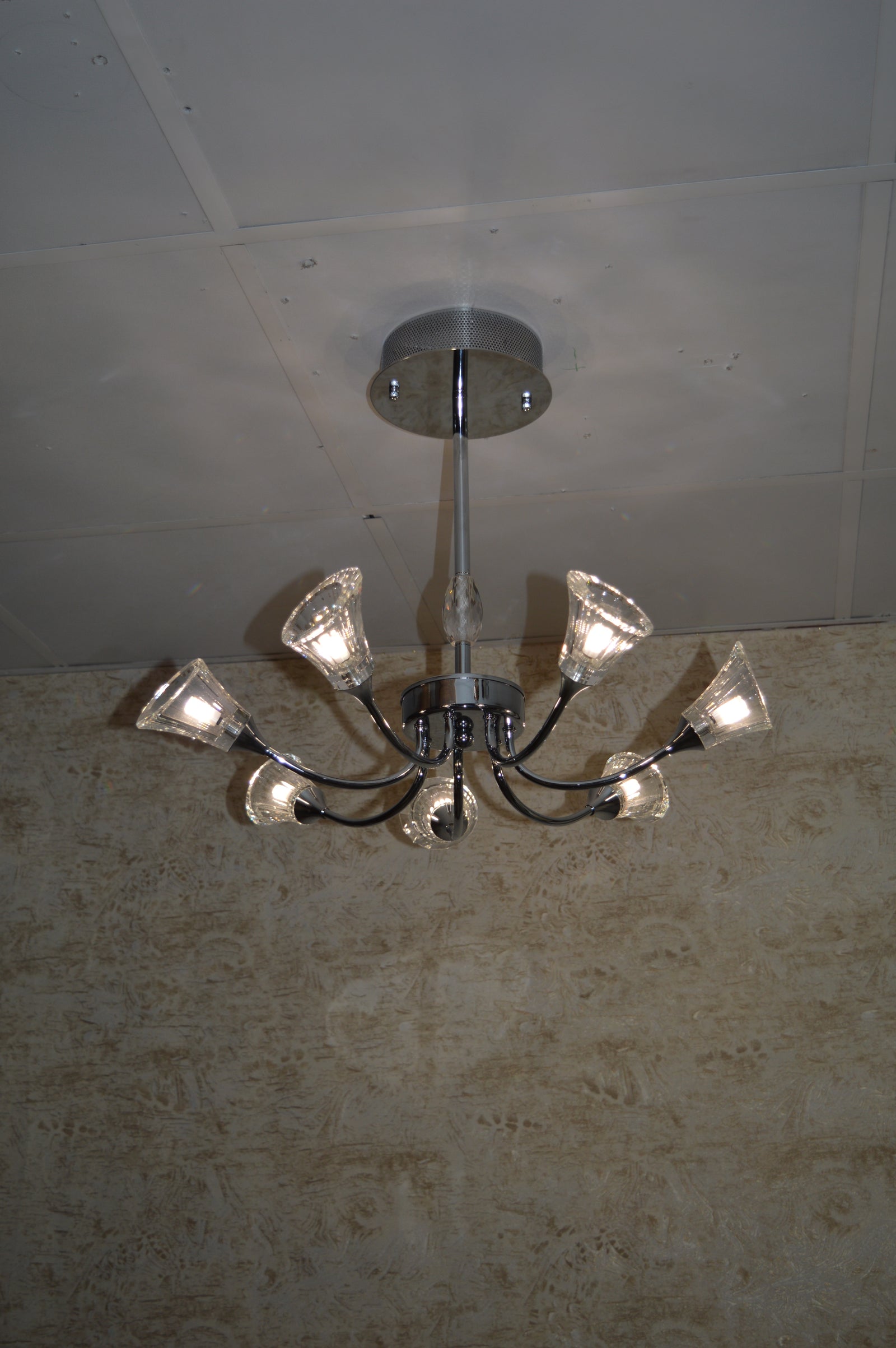 Luxury Crystal Glass Ceiling Chandelier – Modern LED Pendant 02 Colour 02 Size