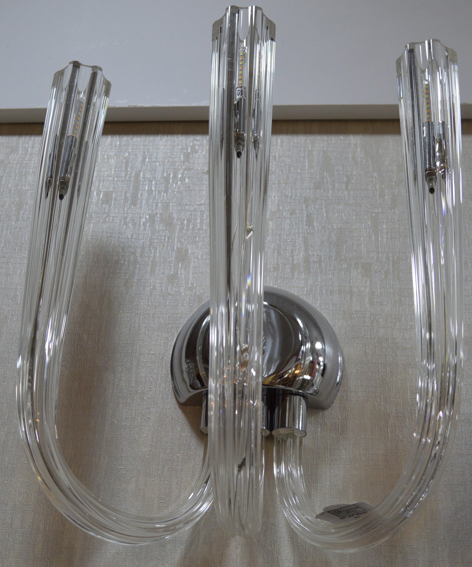 Luxury Crystal Wall Light – Triple Arm Modern Glass Wall Sconce