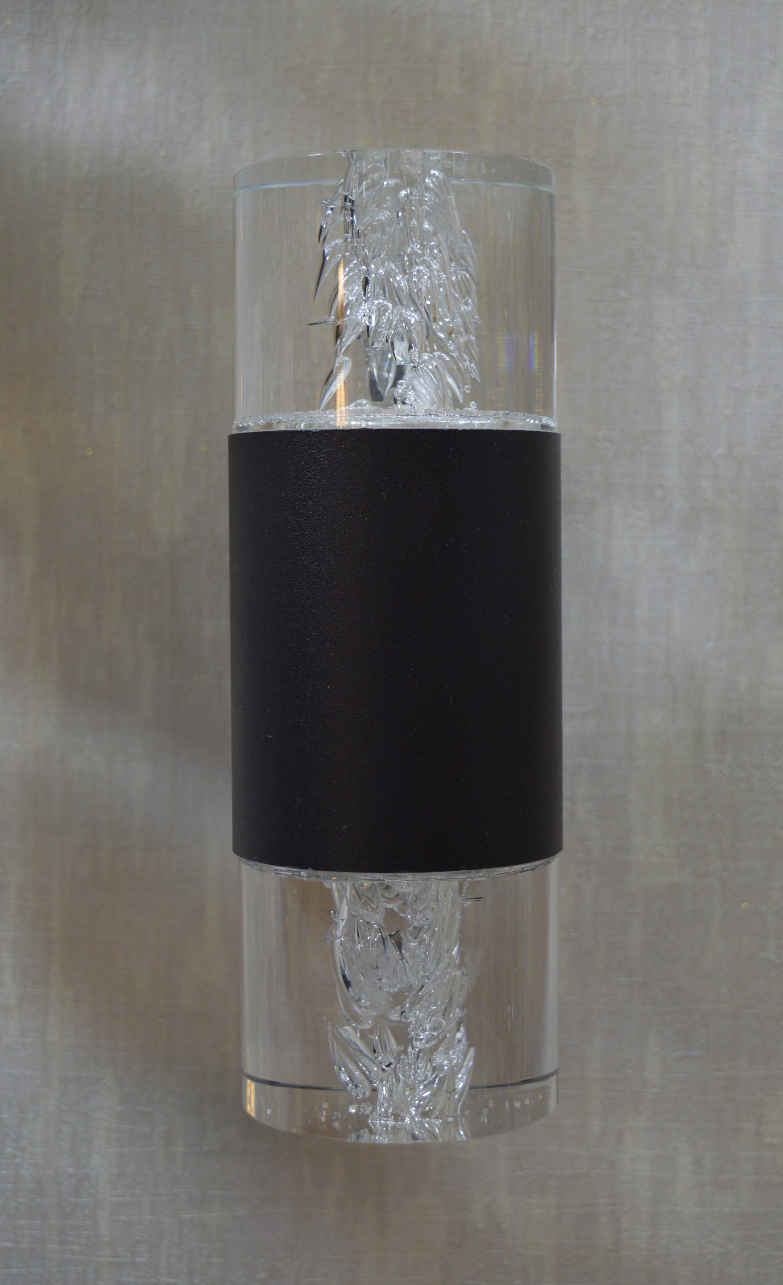 Modern Crystal Cylinder Wall Sconce – Dual Glow Luxury Light