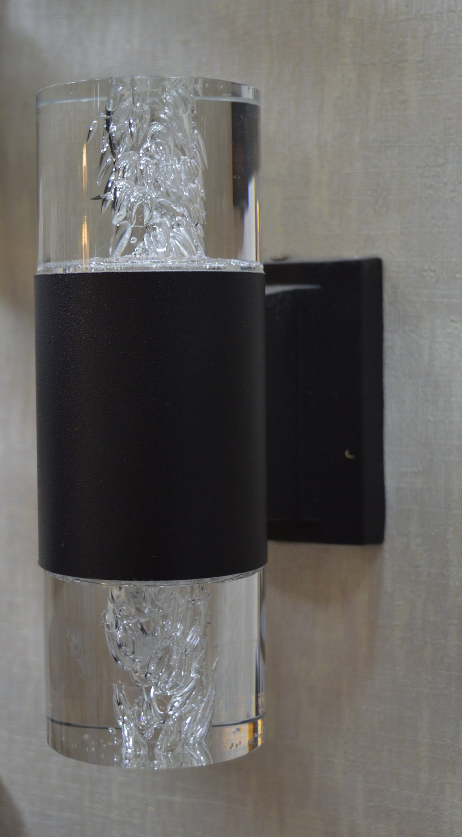Modern Crystal Cylinder Wall Sconce – Dual Glow Luxury Light