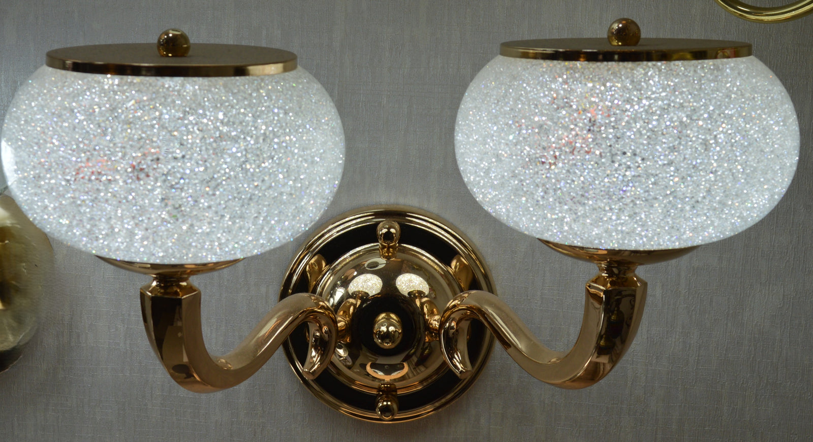 Royal Glow Crystal Twin Wall Light