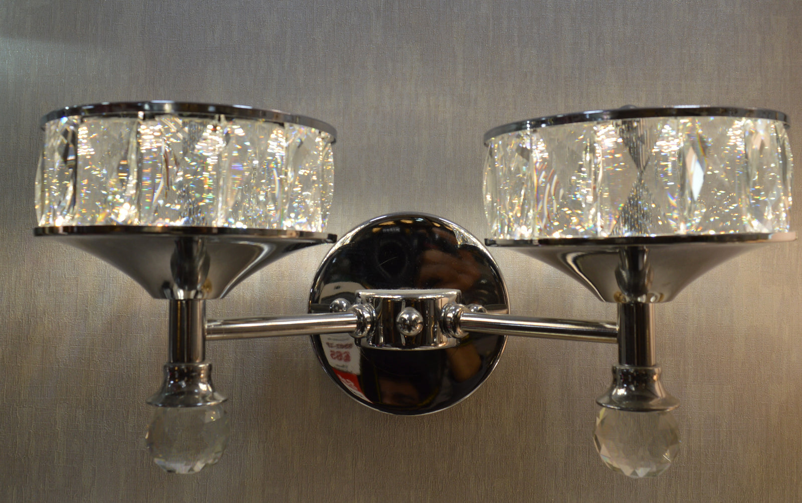 Luxury Dual Crystal Bowl Wall Light – Modern Decorative Sconce
