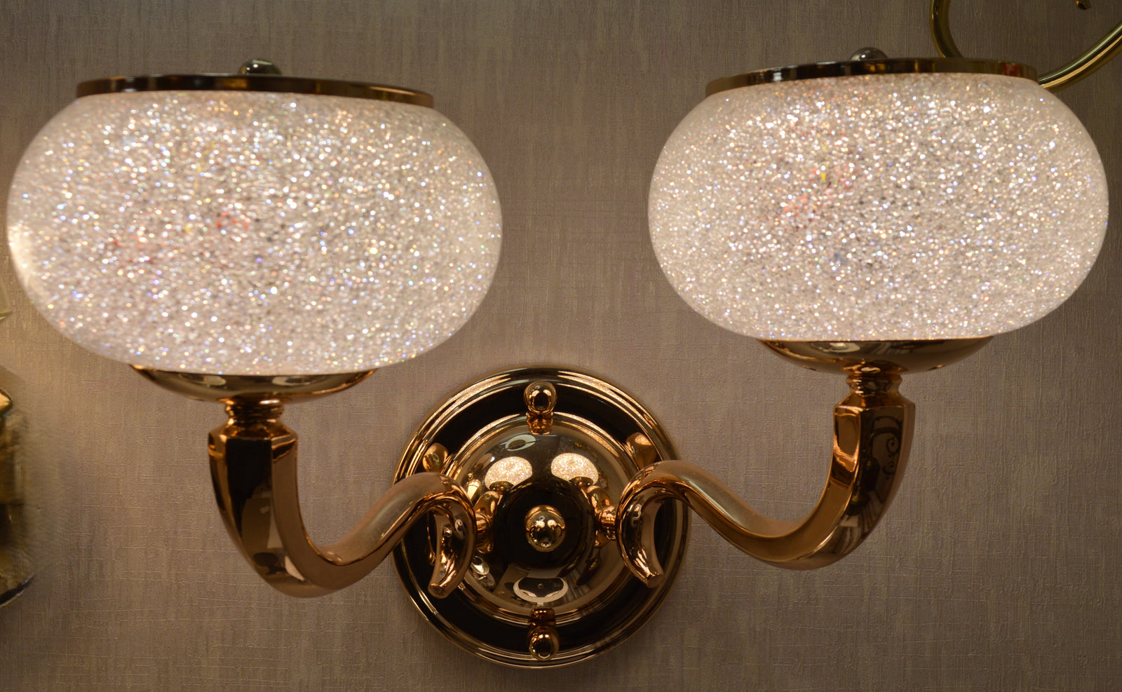 Royal Glow Crystal Twin Wall Light