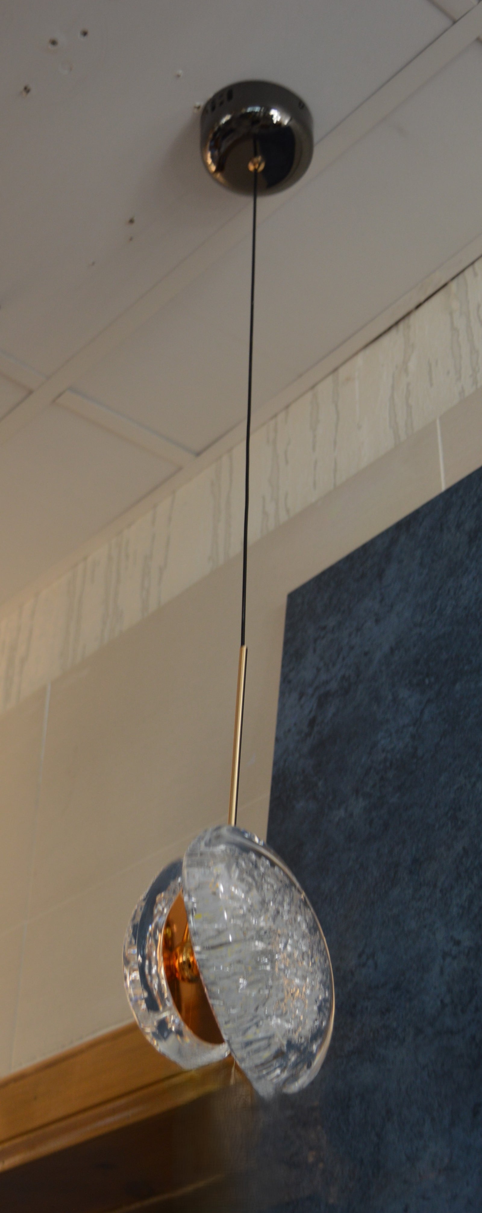 Modern Crystal Design Black and Gold Color Hanging LED Chandelier/Ceiling Light with Color Changing Dimmable+Remote control-2325