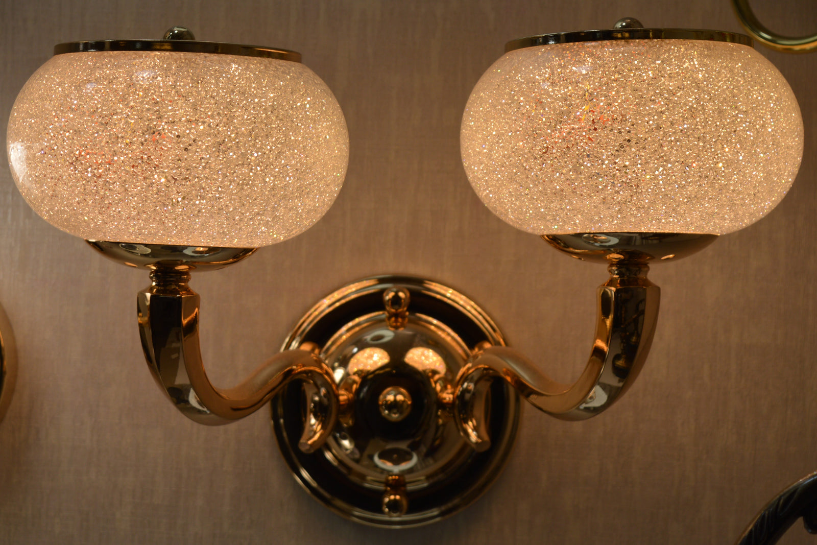Royal Glow Crystal Twin Wall Light
