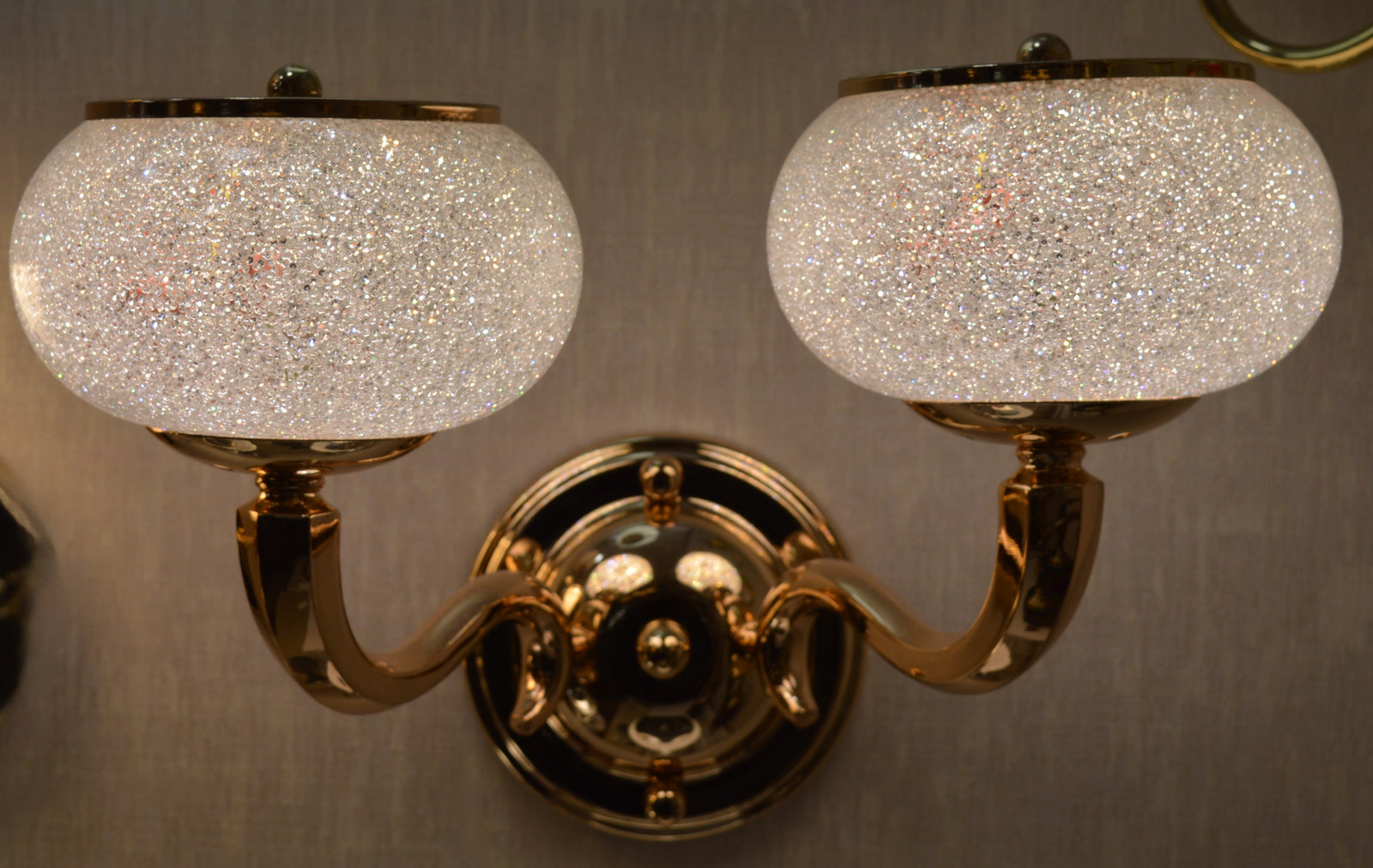 Royal Glow Crystal Twin Wall Light