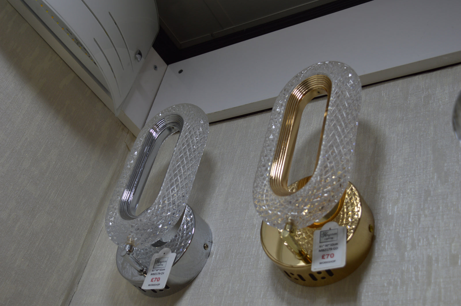 Modern Crystal Oval Wall Scone
