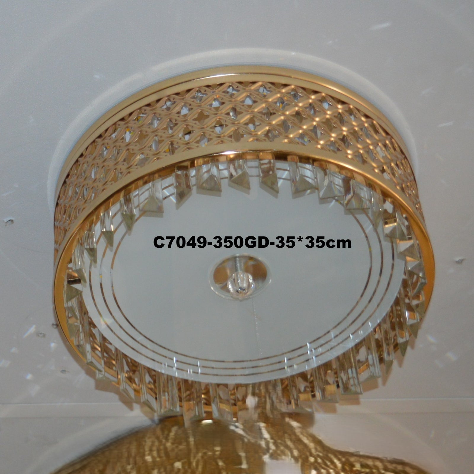 Luxury Gold Crystal Ceiling Light Flush Mount | Modern LED Chandelier