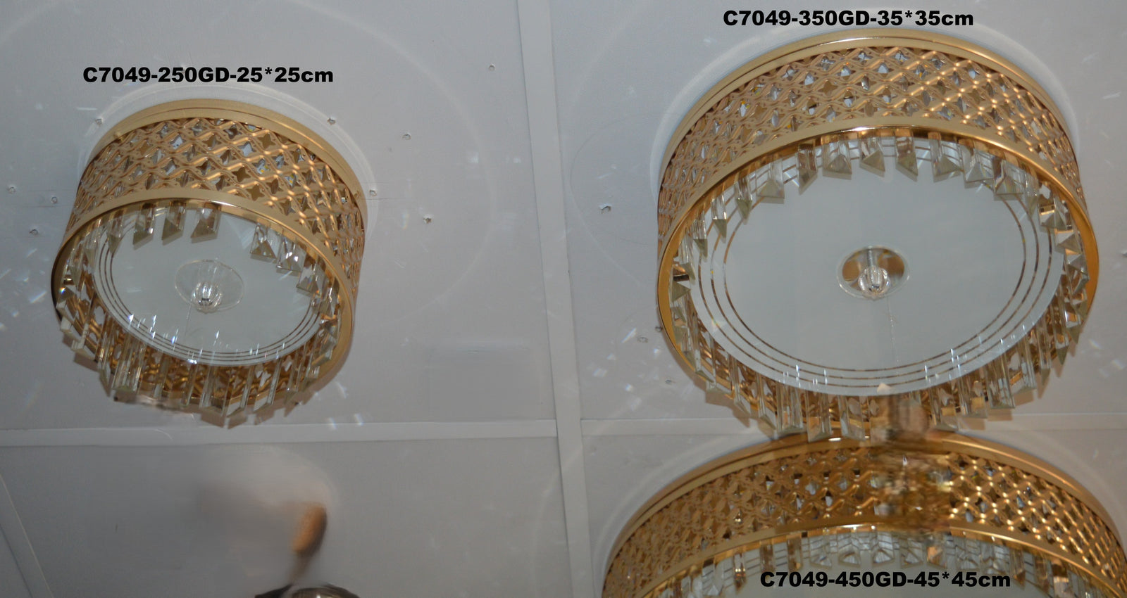Luxury Gold Crystal Ceiling Light Flush Mount | Modern LED Chandelier