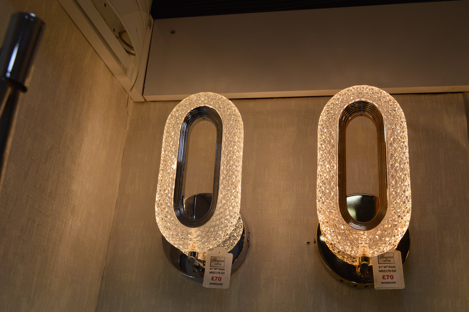 Modern Crystal Oval Wall Scone
