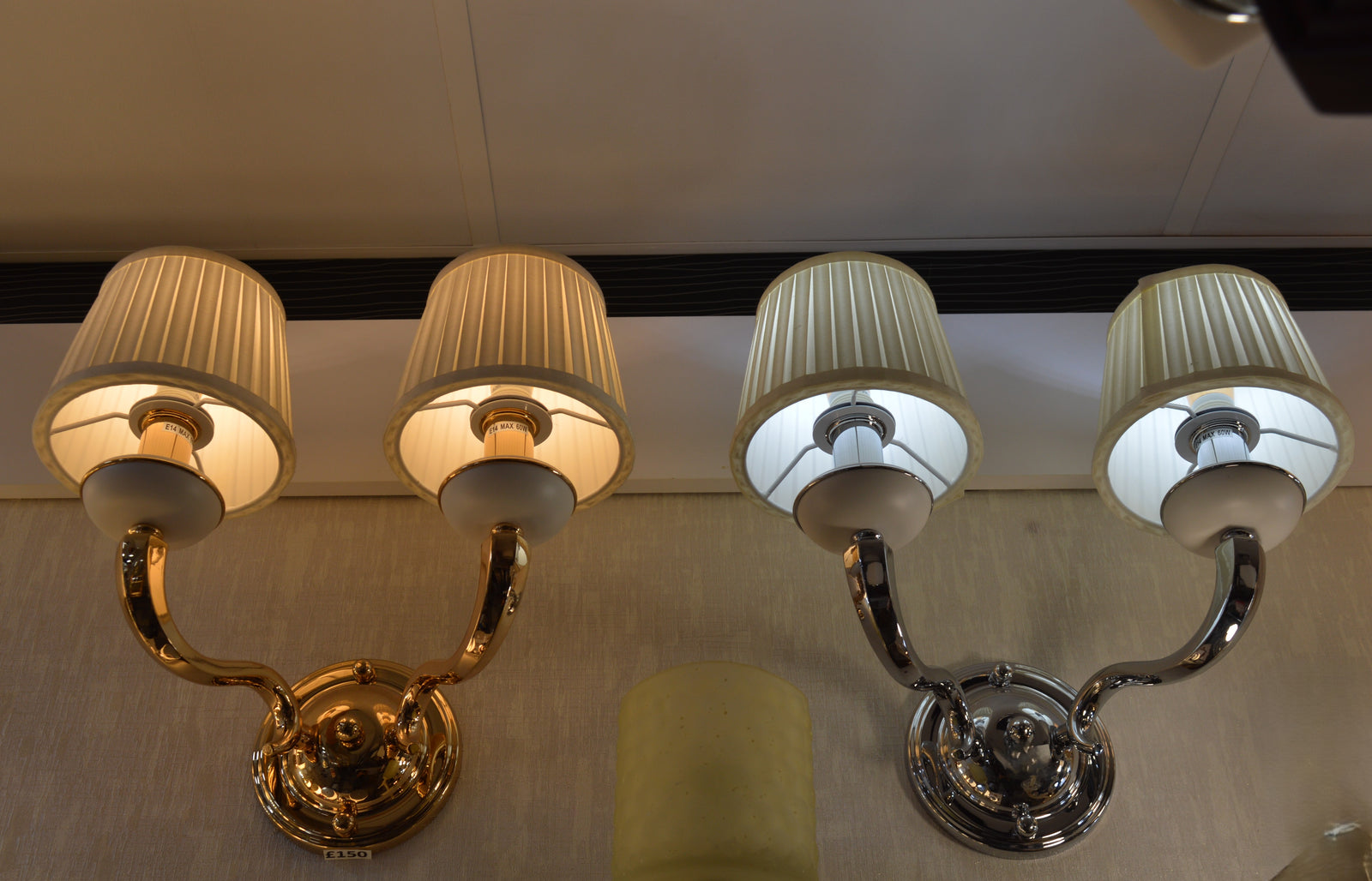 Luxury Dual-Arm Wall Sconce with Fabric Shades