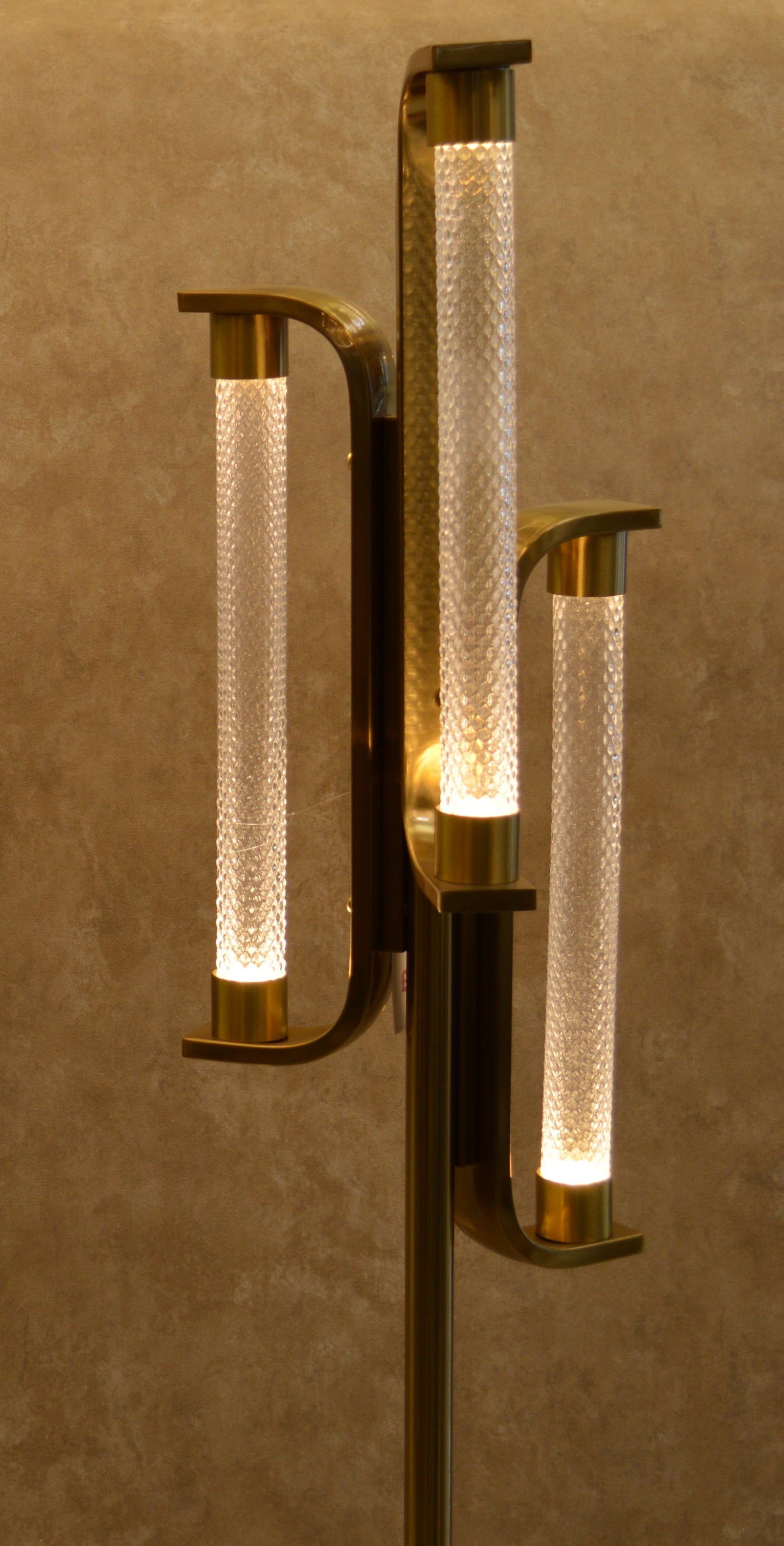 Modern Luxury LED Crystal Tube Luxe Lamp Set