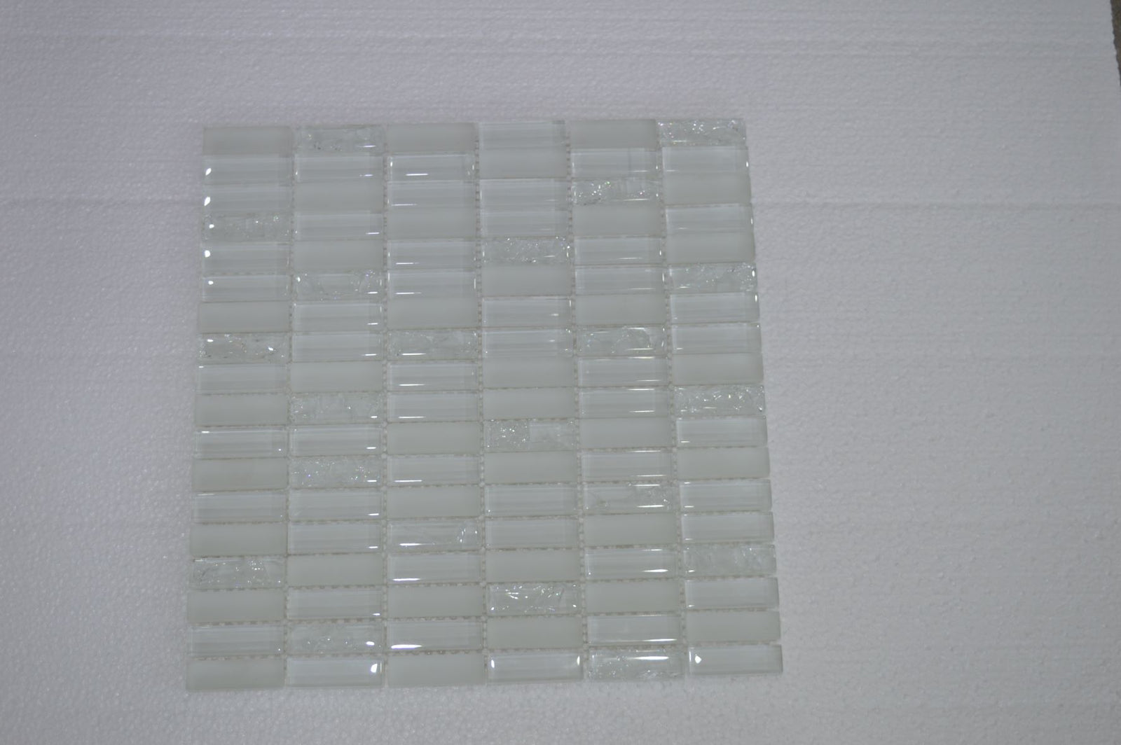 Brown Crackle-effect Glass Mosaic Tile | 1 sheet 300x300x8mm | 11 sheets 1sqm-JM03