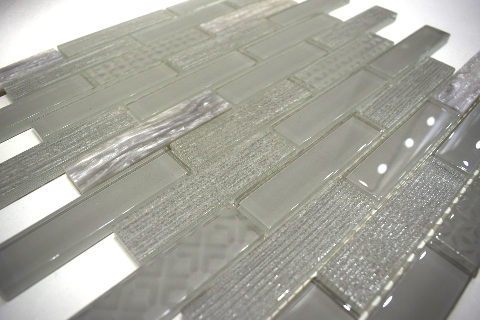 Olive Green Glass Mosaic Tile