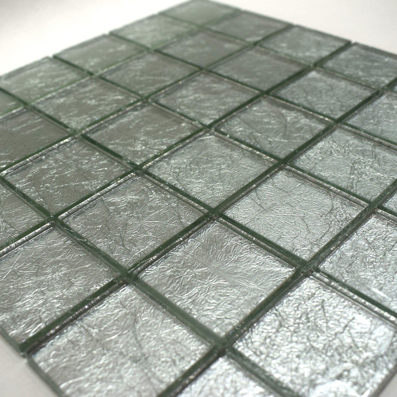 Silver Glint Glass Mosaic Tile-300*300*8mm-11sheets-1m2-48BTM-9K