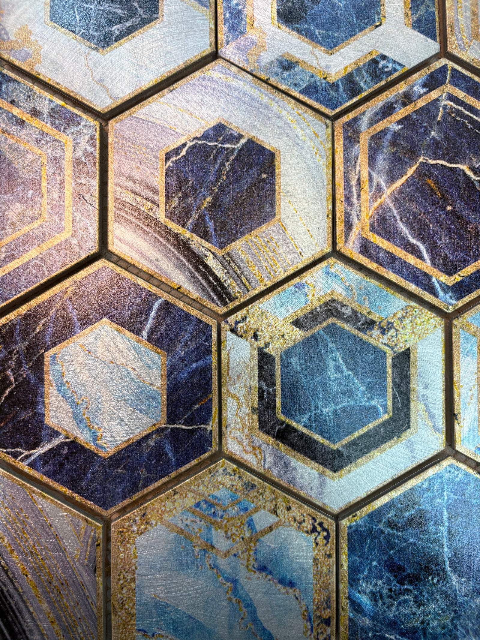 Hexagonal Colourful Mosaic Tiles - 260*300*8mm - 11sheets = 1 meter square - DZ-157