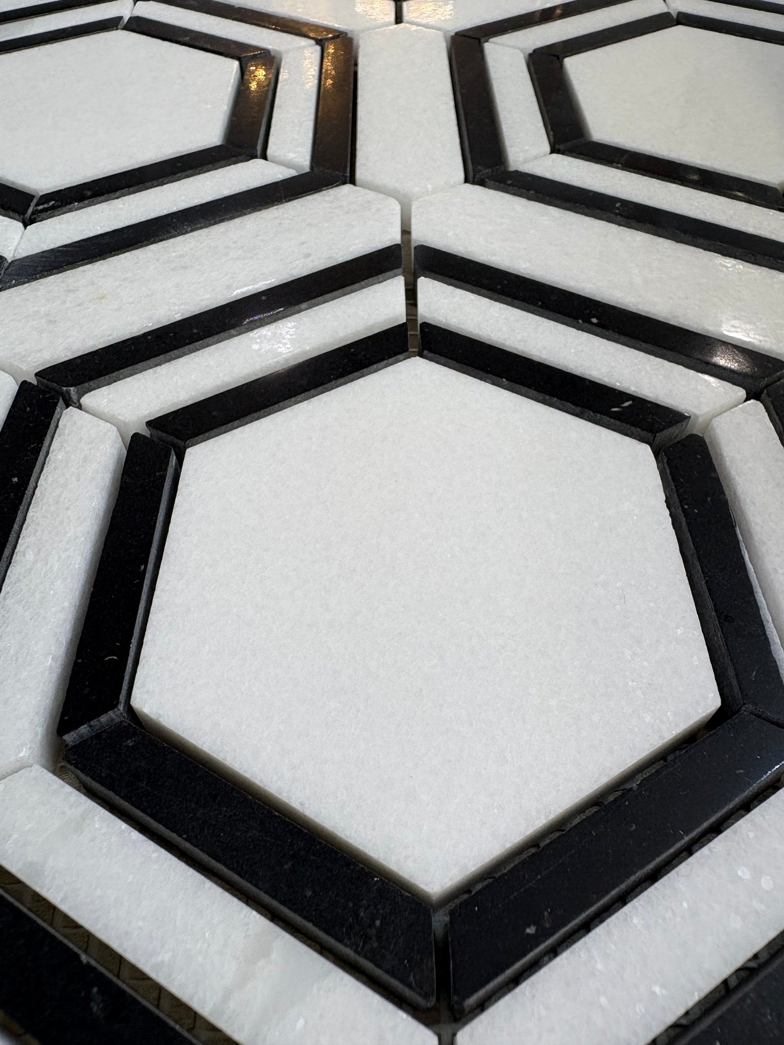 Ceorama Nero Polished Marble Mosaic - 280*330*10mm - 11sheets = 1 meter square - Stone Mosaic