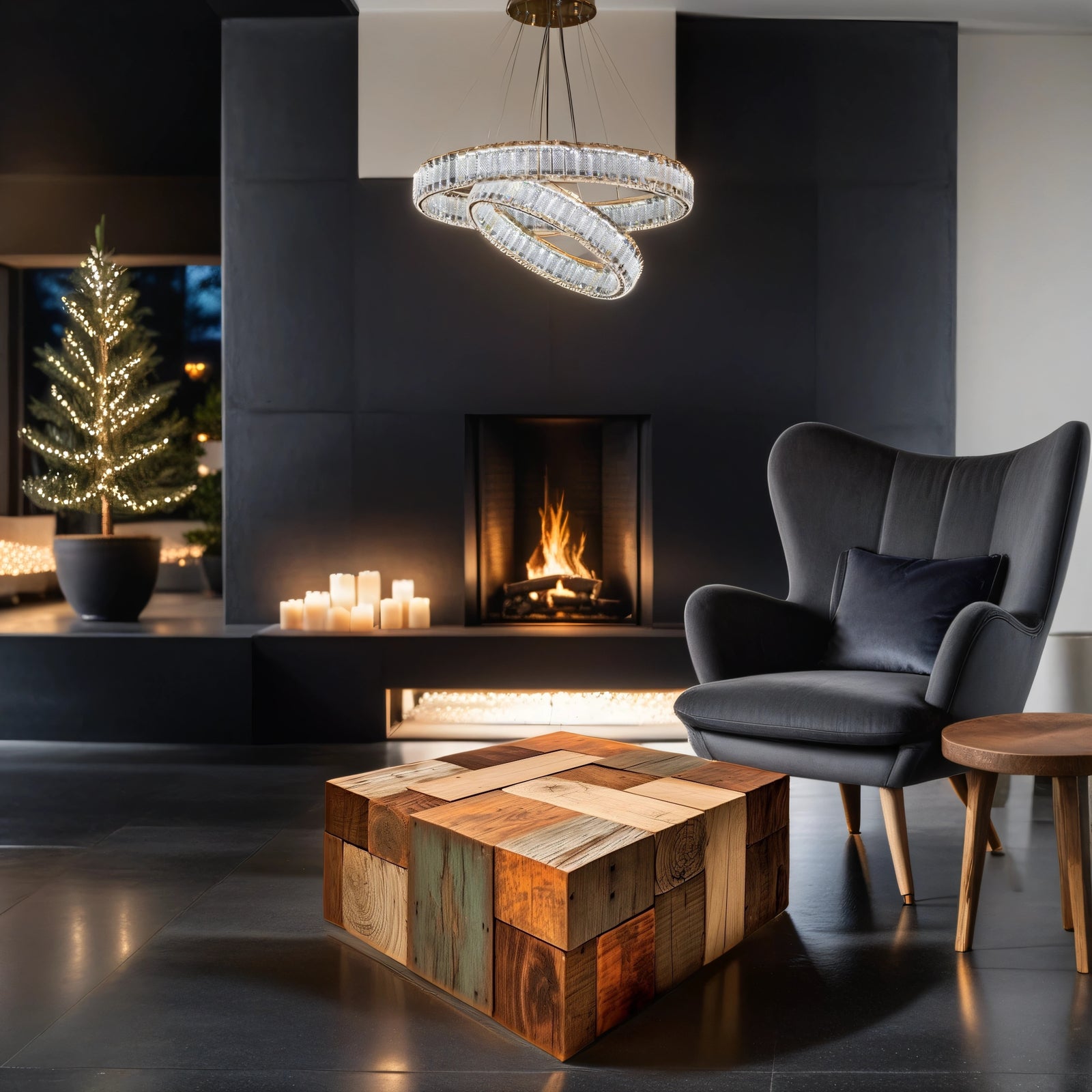 5 Tier Crystal LED Pendant Ceiling Light-color changing & dimmer feature with remote control –Y608-400+600